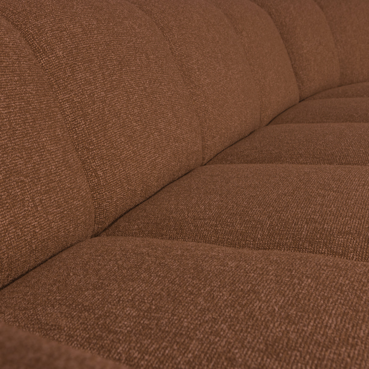 Woood | Hoekbank Mojo rechts boucle roestbruin melange