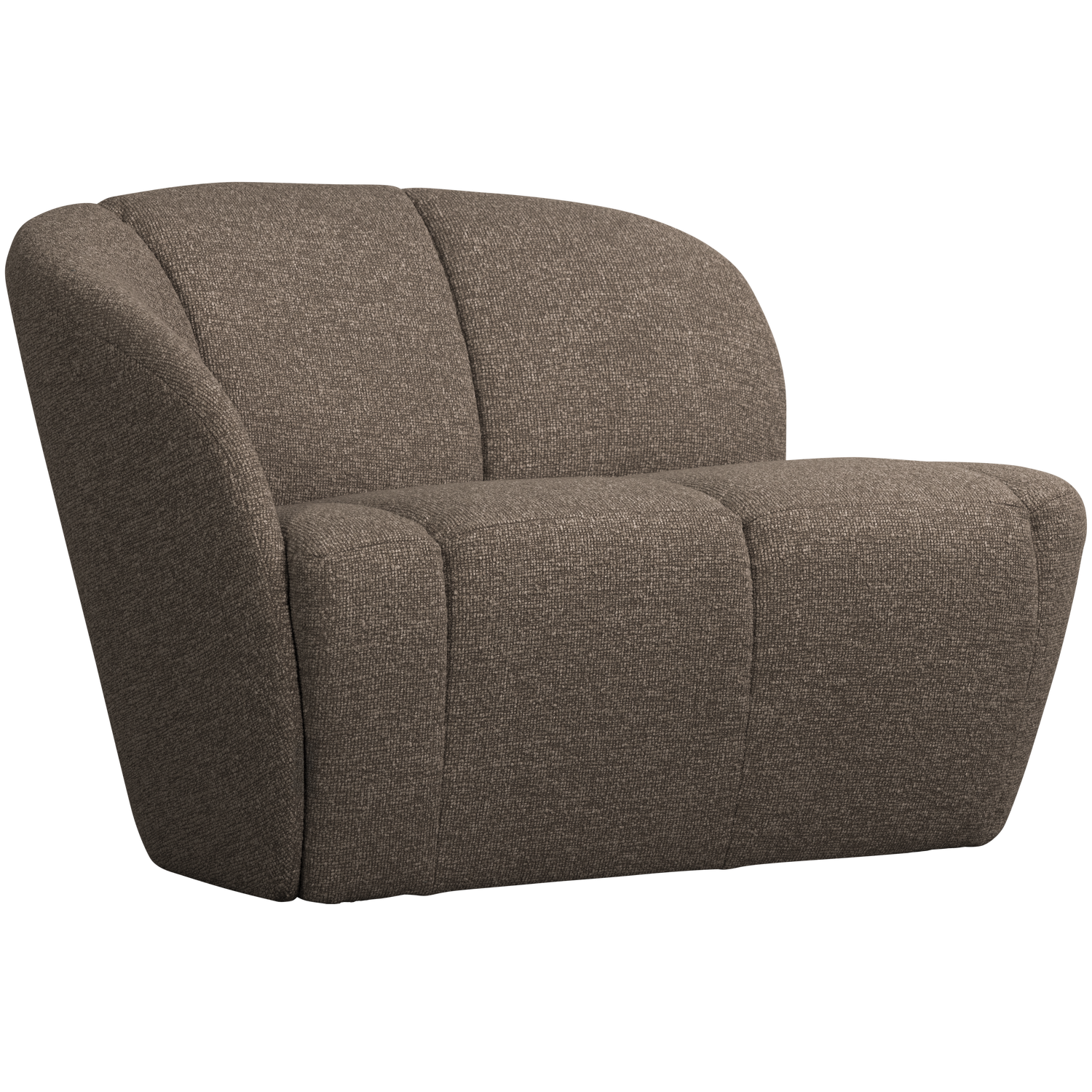 Woood | 2-Zits bankje Mojo links boucle bruin melange