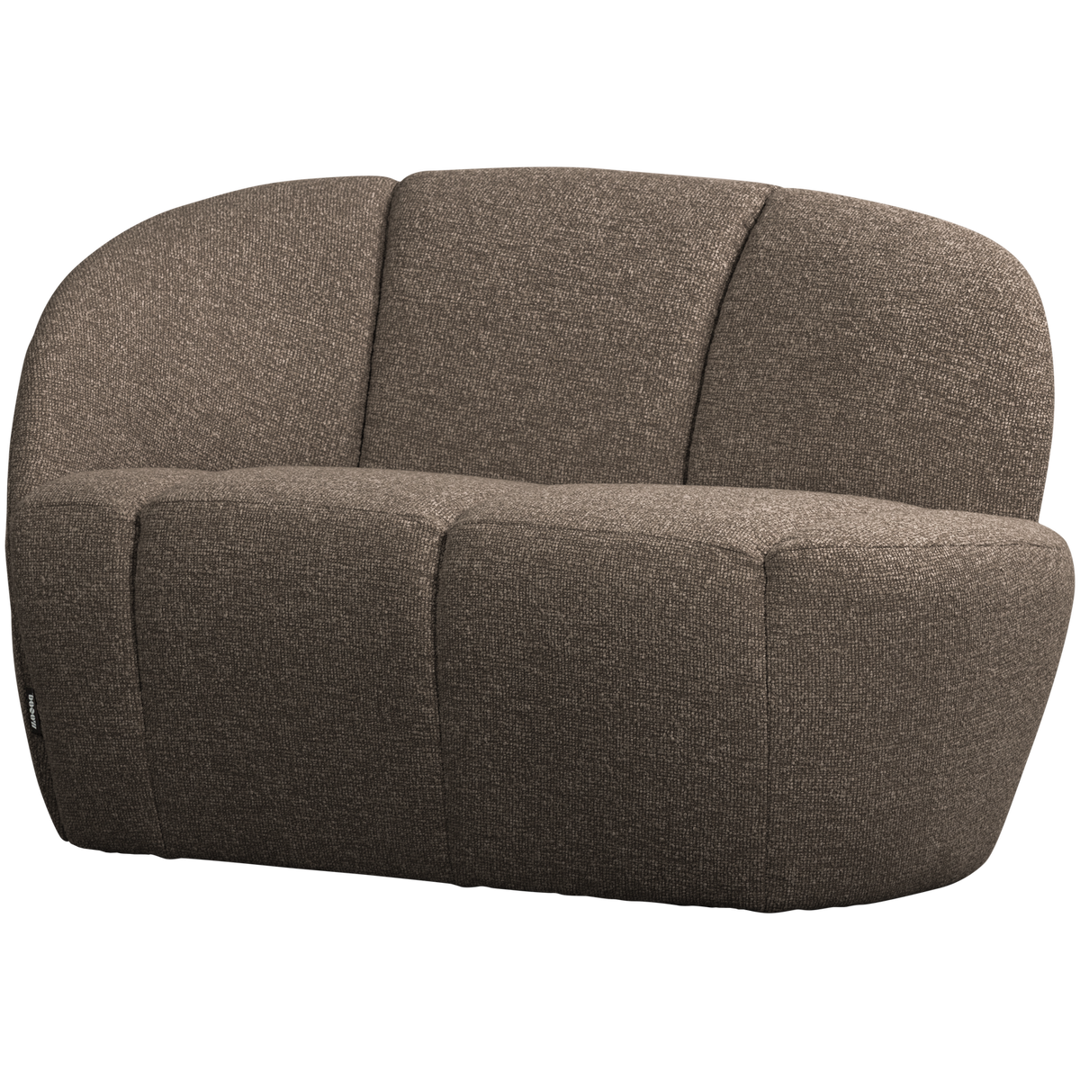 Woood | 2-Zits bankje Mojo links boucle bruin melange
