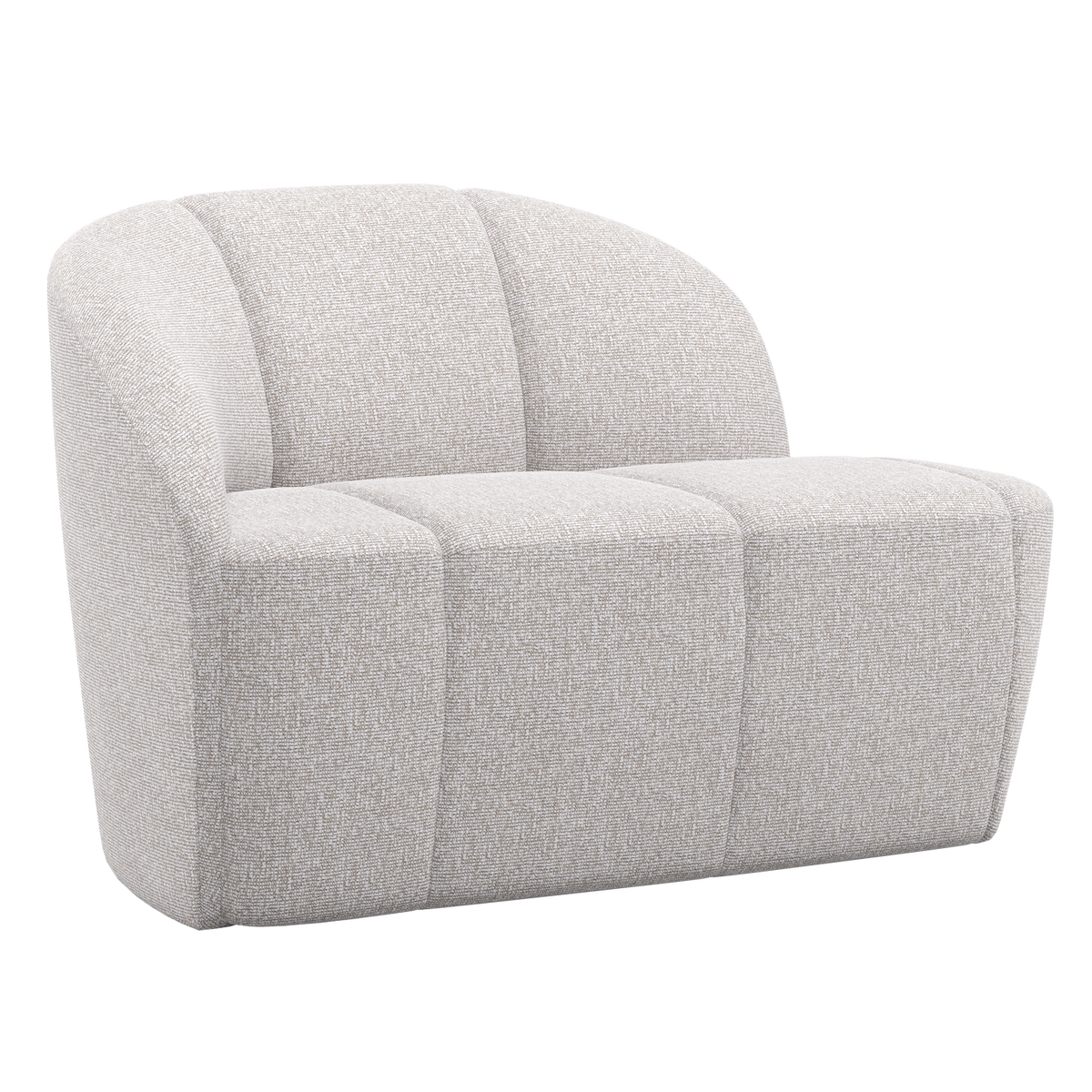 Woood | 2-Zits bankje Mojo links boucle ecru melange