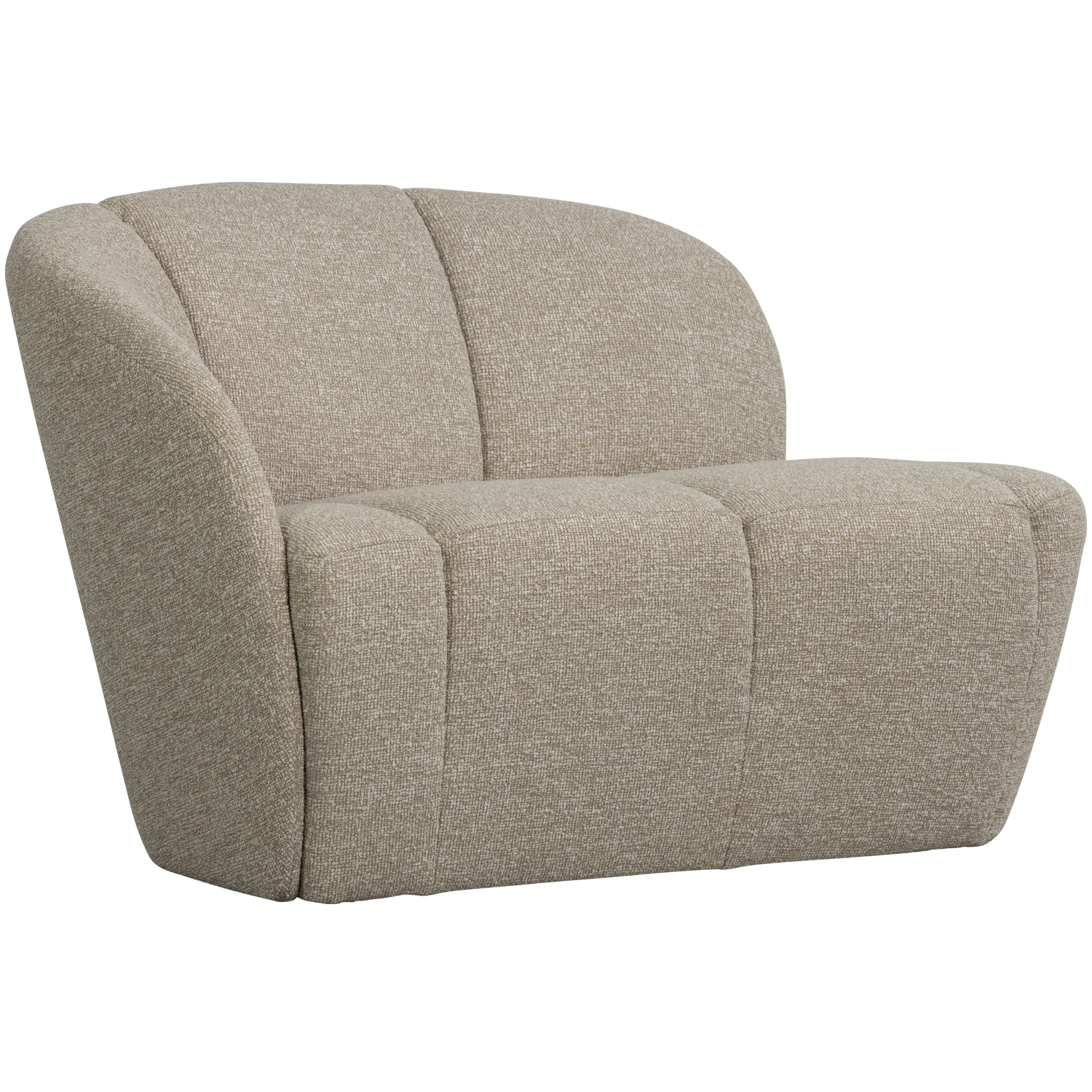 Woood | 2-Zits bankje Mojo links boucle beige melange
