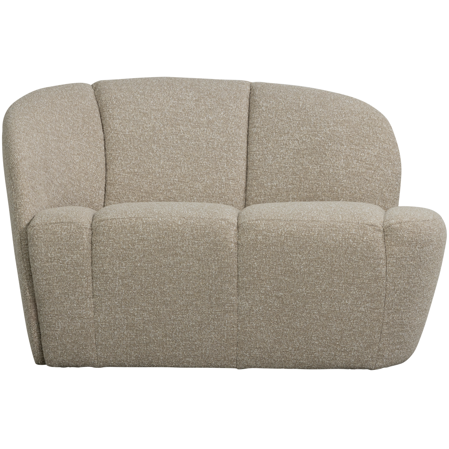 Woood | 2-Zits bankje Mojo links boucle beige melange