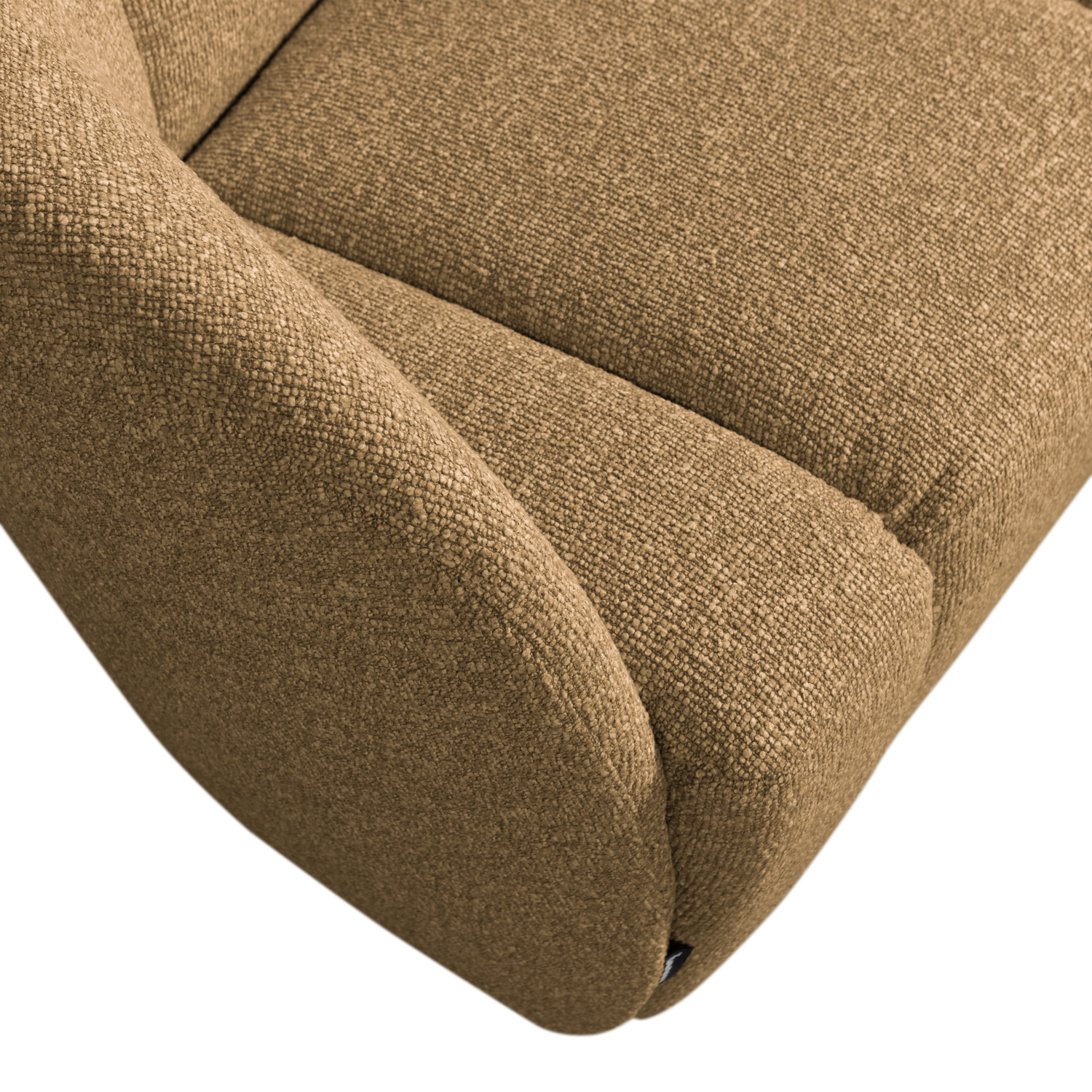 Woood | 2-Zits bankje Mojo links boucle geel/bruin melange