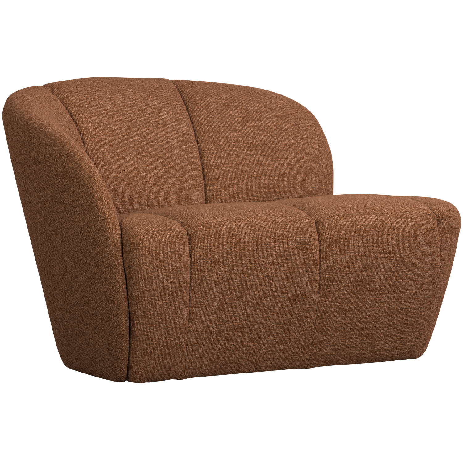Woood | 2-Zits bankje Mojo links boucle roestbruin melange