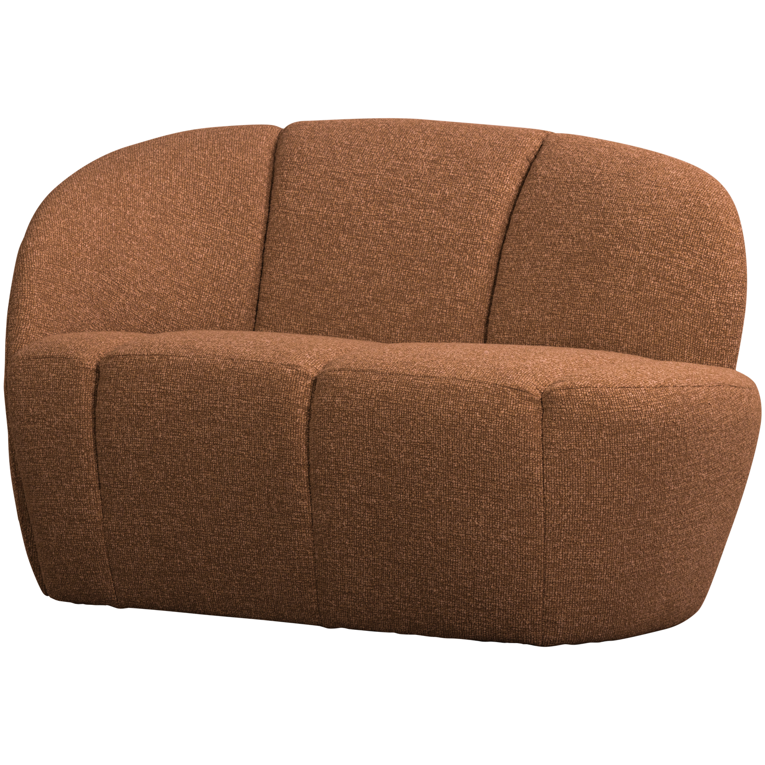 Woood | 2-Zits bankje Mojo links boucle roestbruin melange