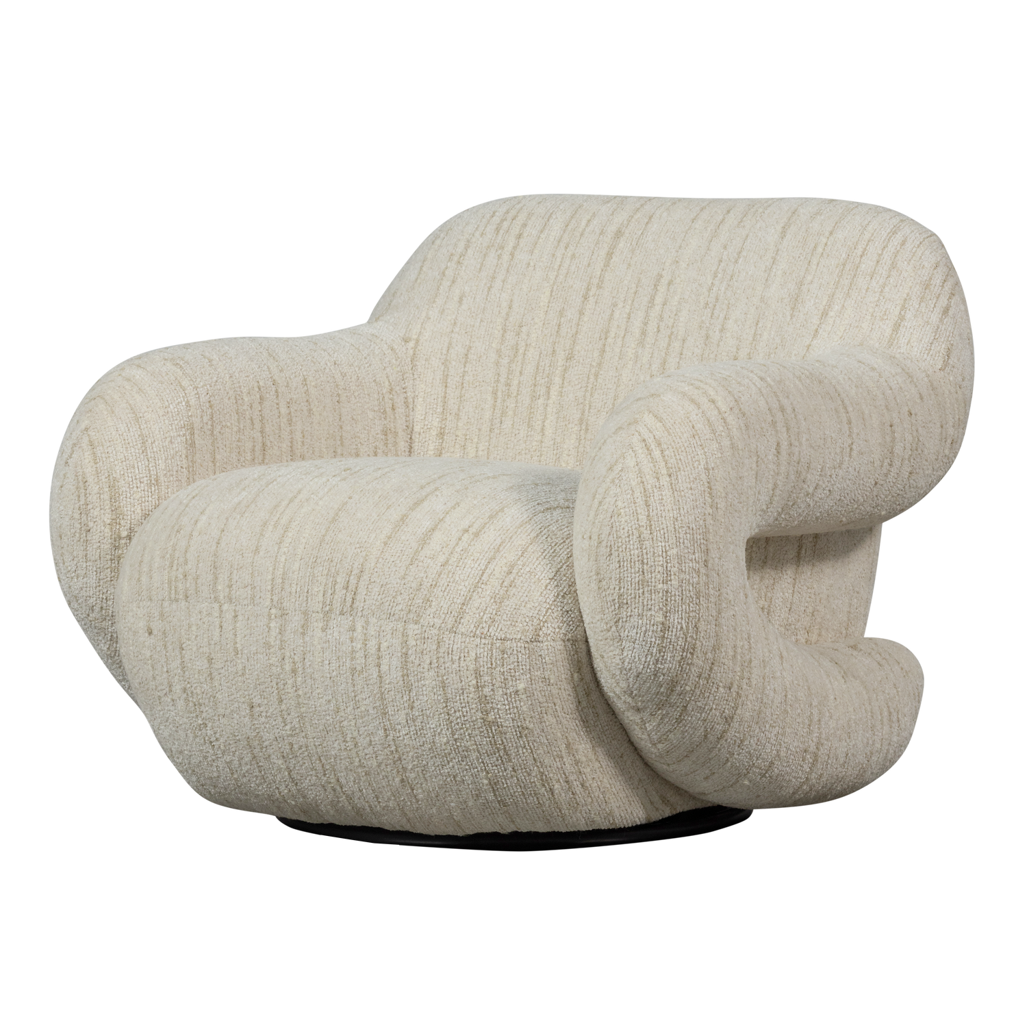 Woood | Fauteuil Folke chenille naturel melange