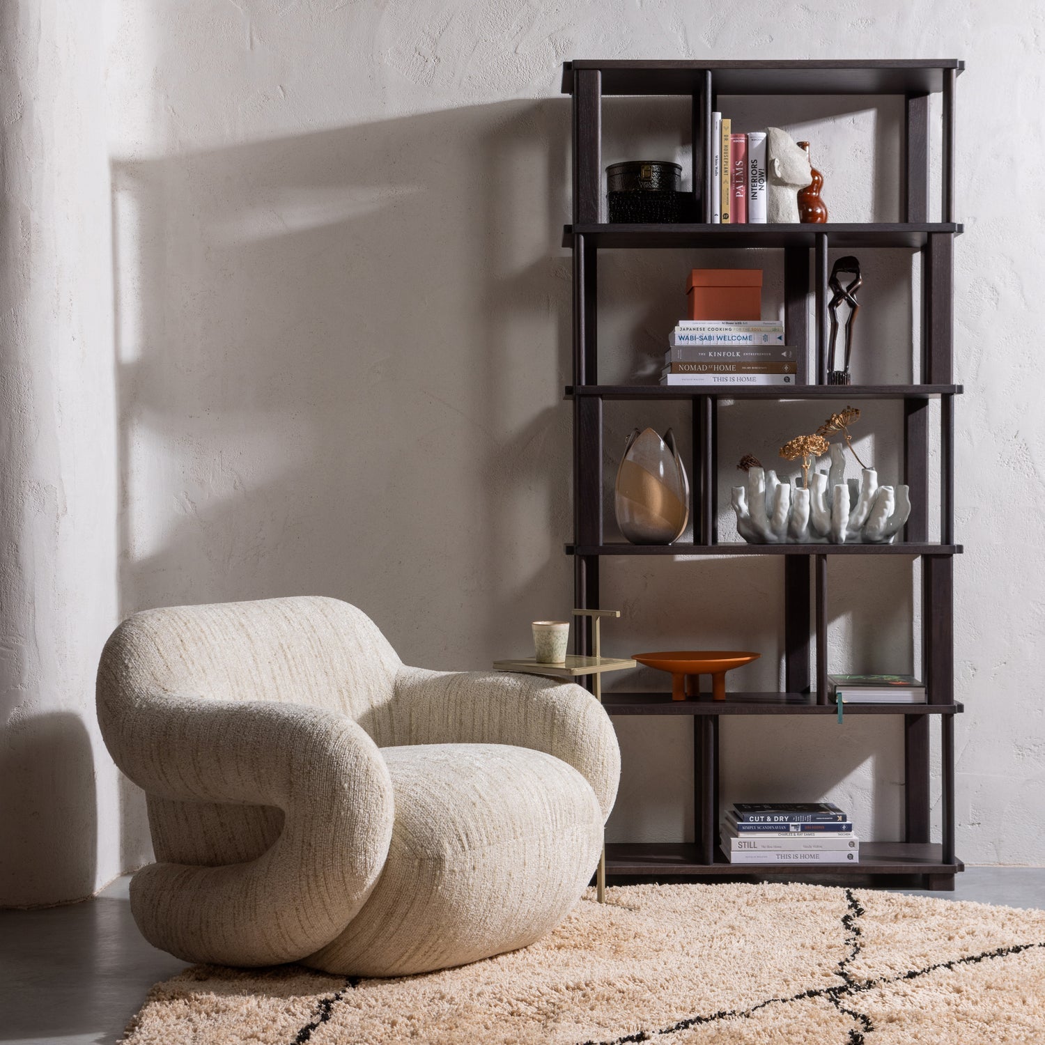 Woood | Fauteuil Folke chenille naturel melange