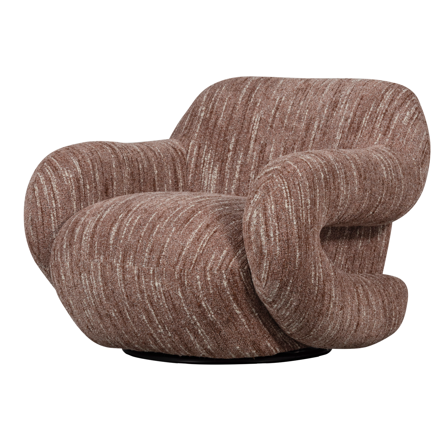Woood | Fauteuil Folke chenille oudroze melange