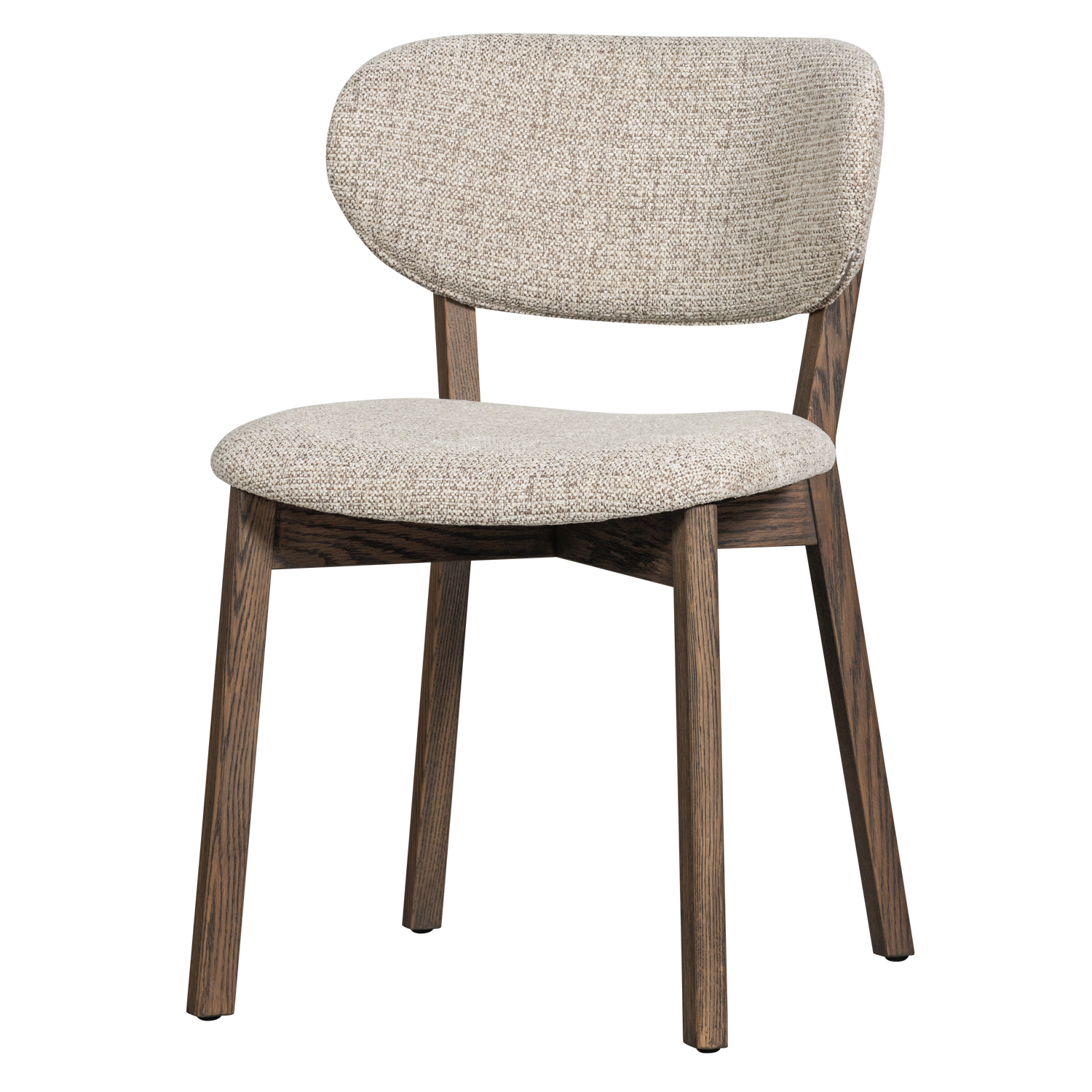 Woood | Eetkamerstoel Udar naturel met houten frame bruin