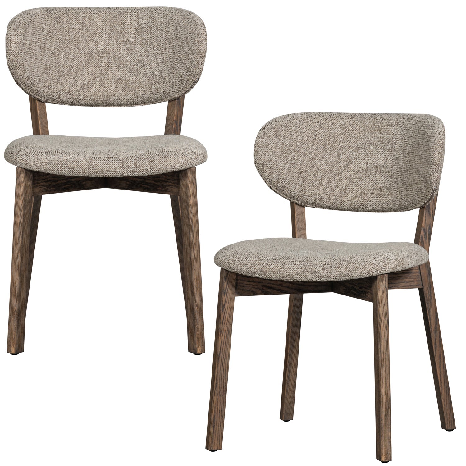 Woood | Eetkamerstoel Udar naturel met houten frame bruin