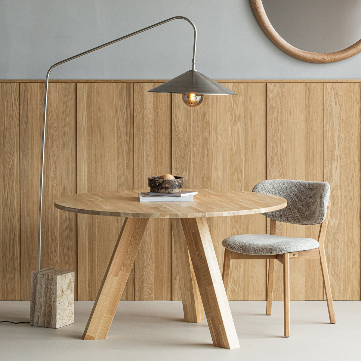 Woood | Eetkamerstoel Udar naturel met houten frame naturel