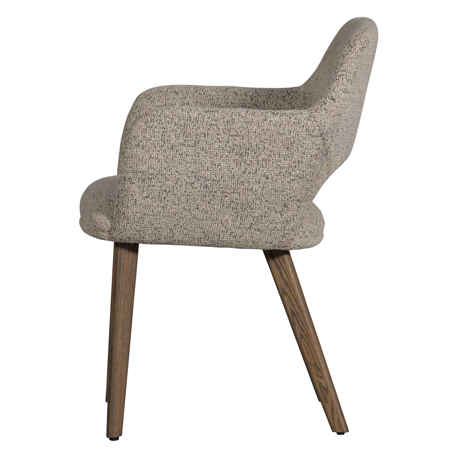 Woood | Eetkamerstoel Murat naturel met houten poot bruin