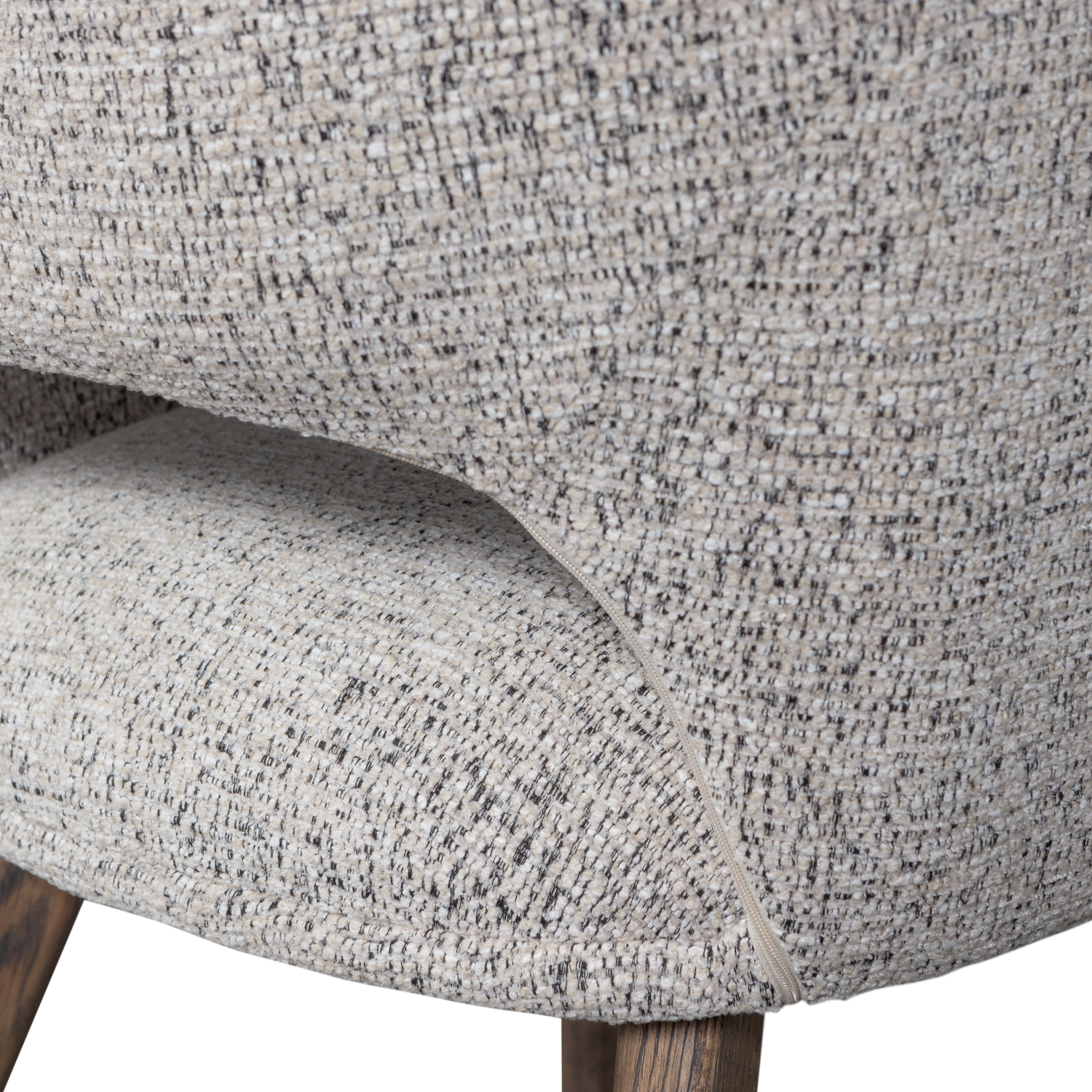 Woood | Eetkamerstoel Murat naturel met houten poot bruin