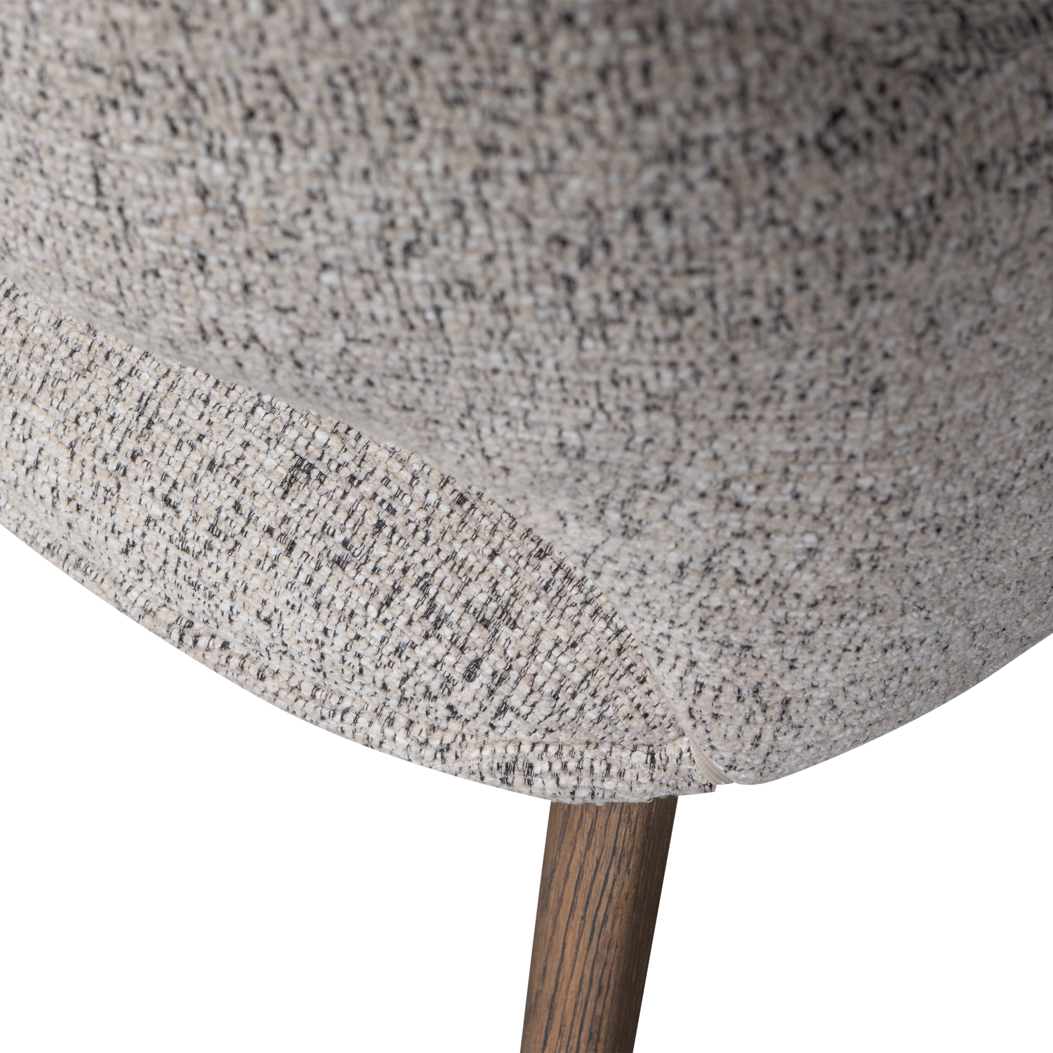 Woood | Eetkamerstoel Murat naturel met houten poot bruin