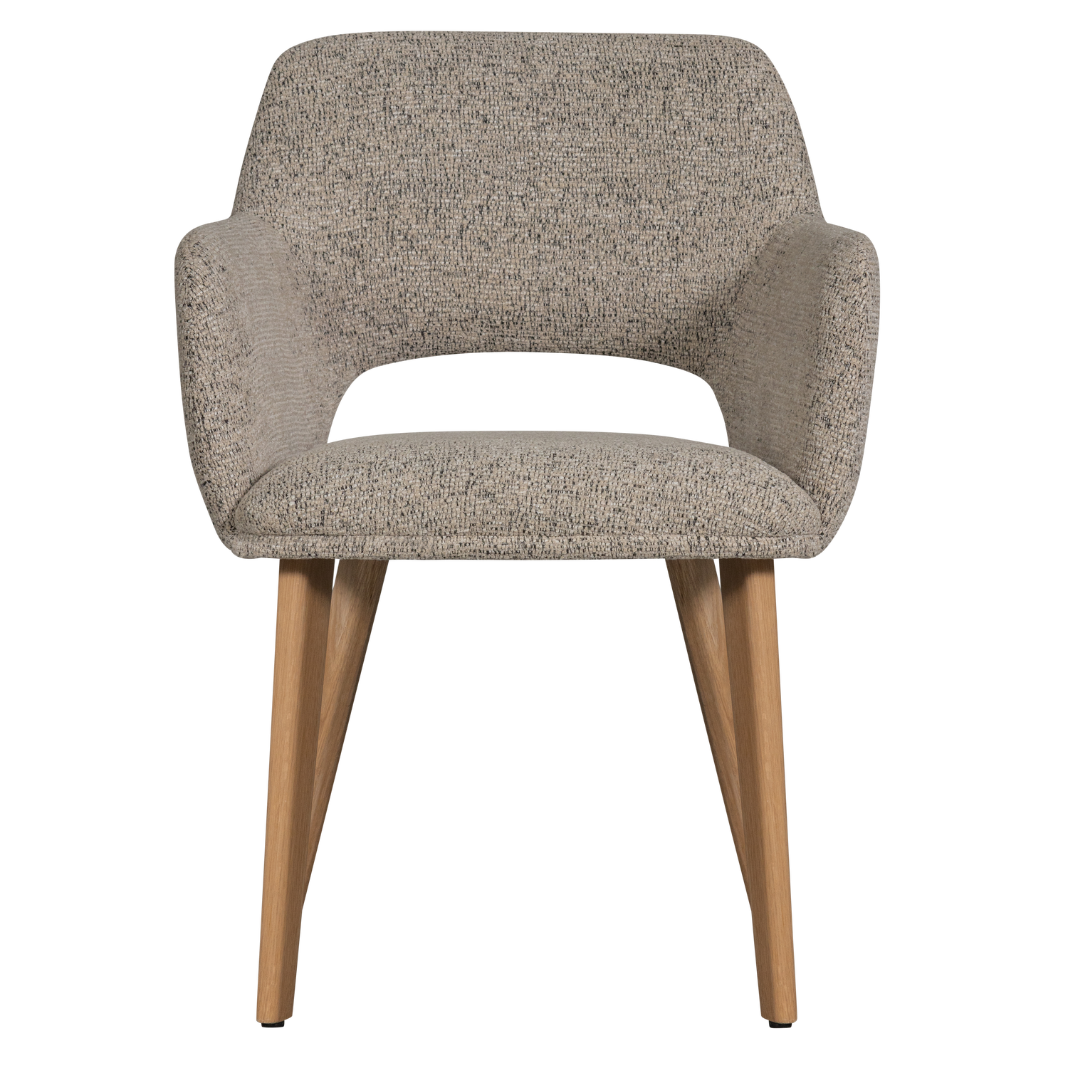 Woood | Eetkamerstoel Murat naturel met houten poot naturel