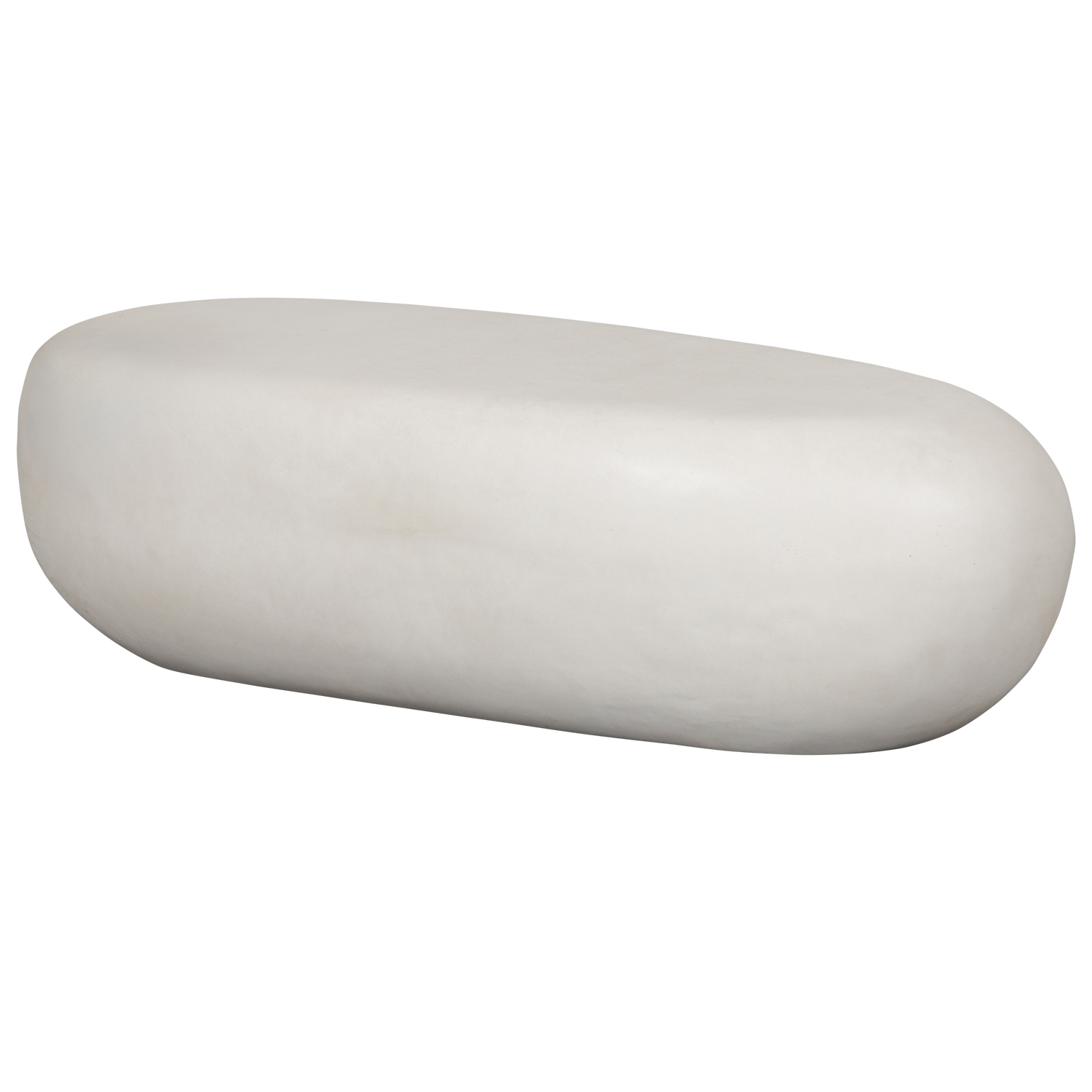 Woood | Salontafel Pebble 100cm betonlook wit
