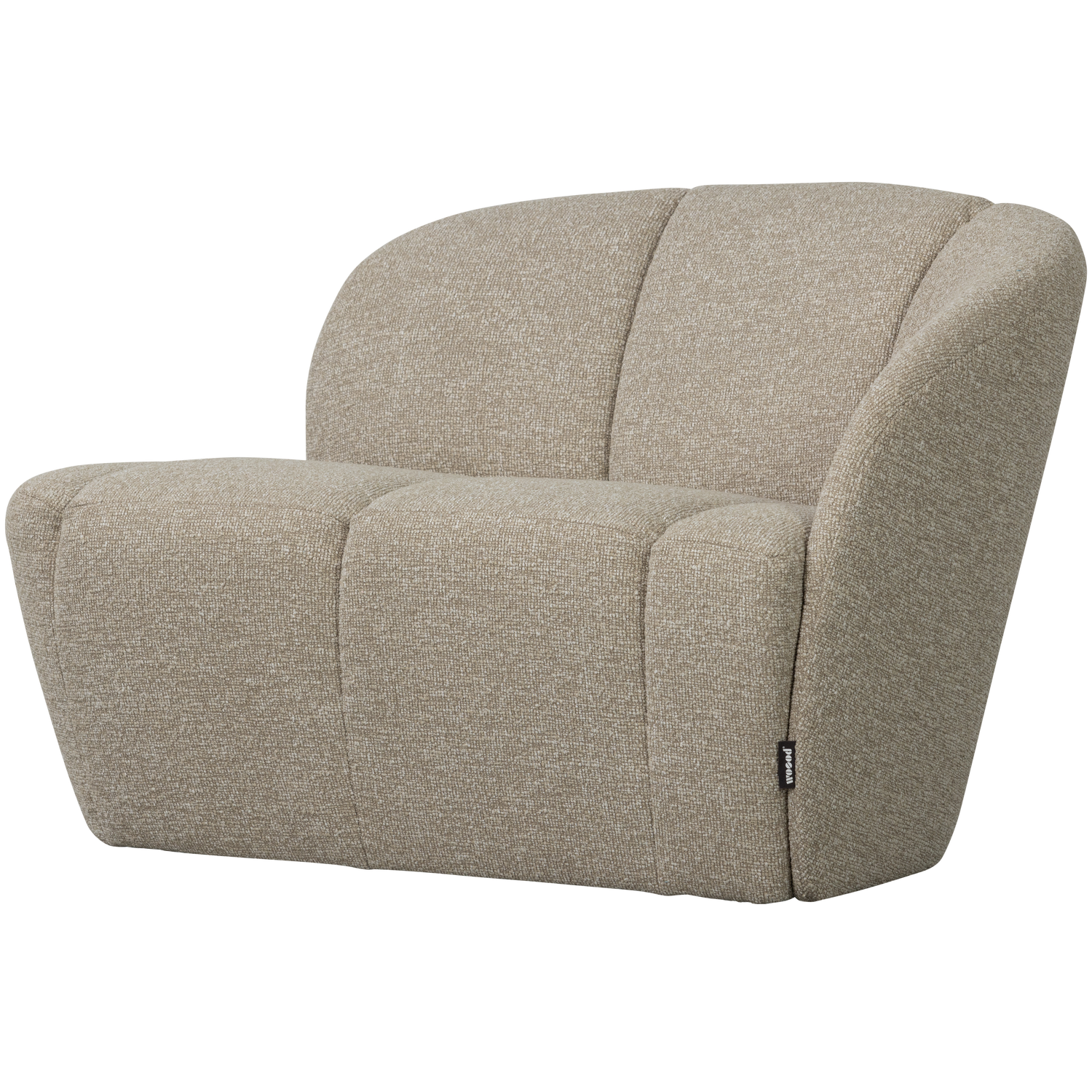 Woood | 2-Zits bankje Mojo rechts boucle beige melange