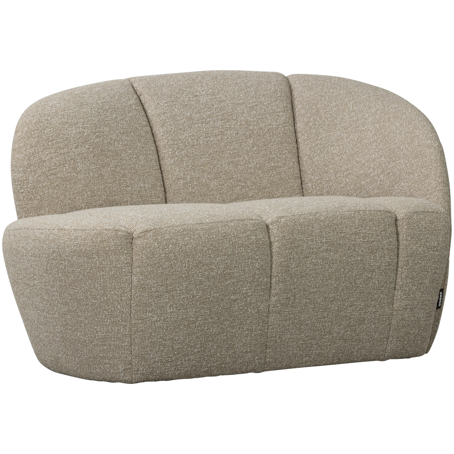 Woood | 2-Zits bankje Mojo rechts boucle beige melange