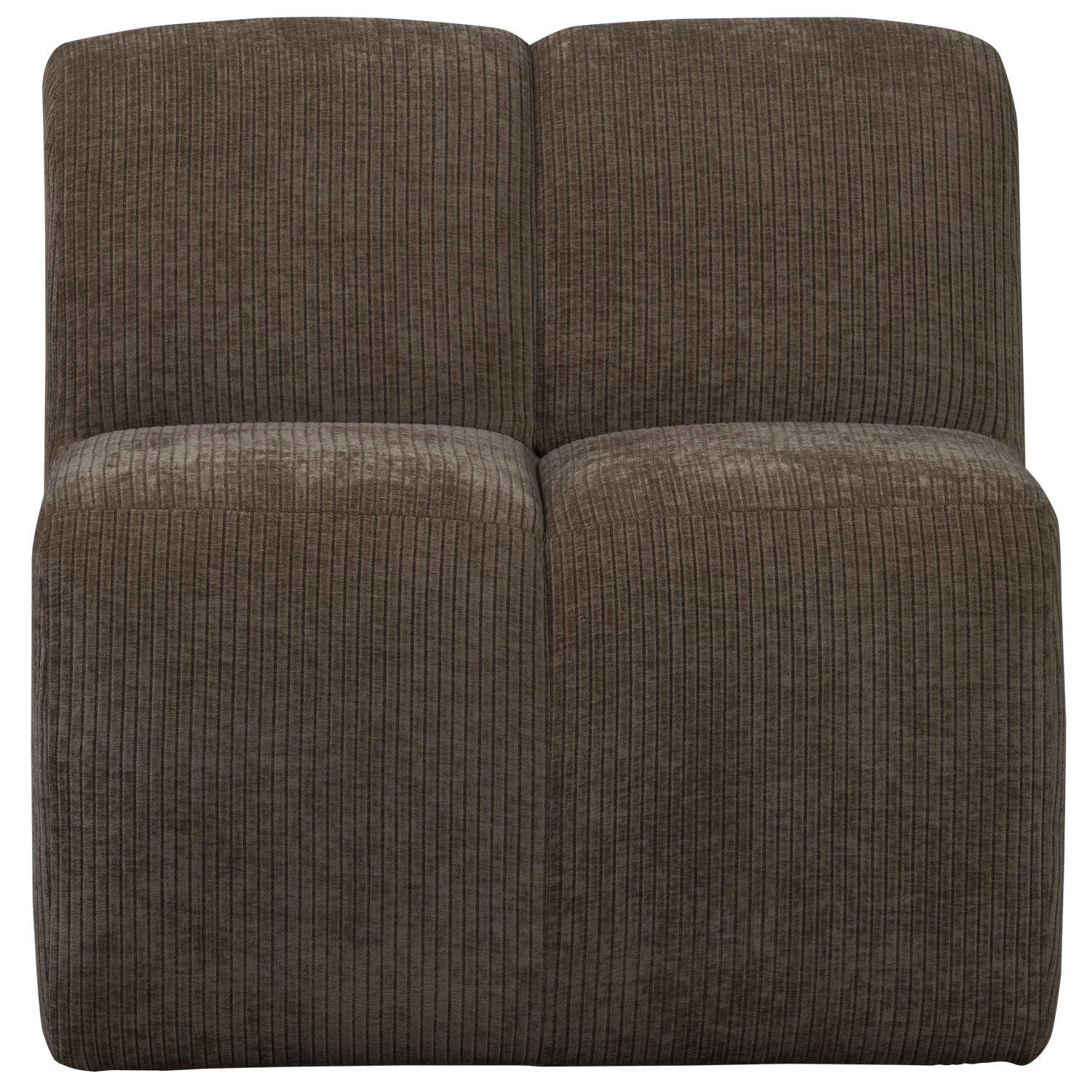 Woood | Eetbank Mojo 84cm met rugleuning ribstof bruin