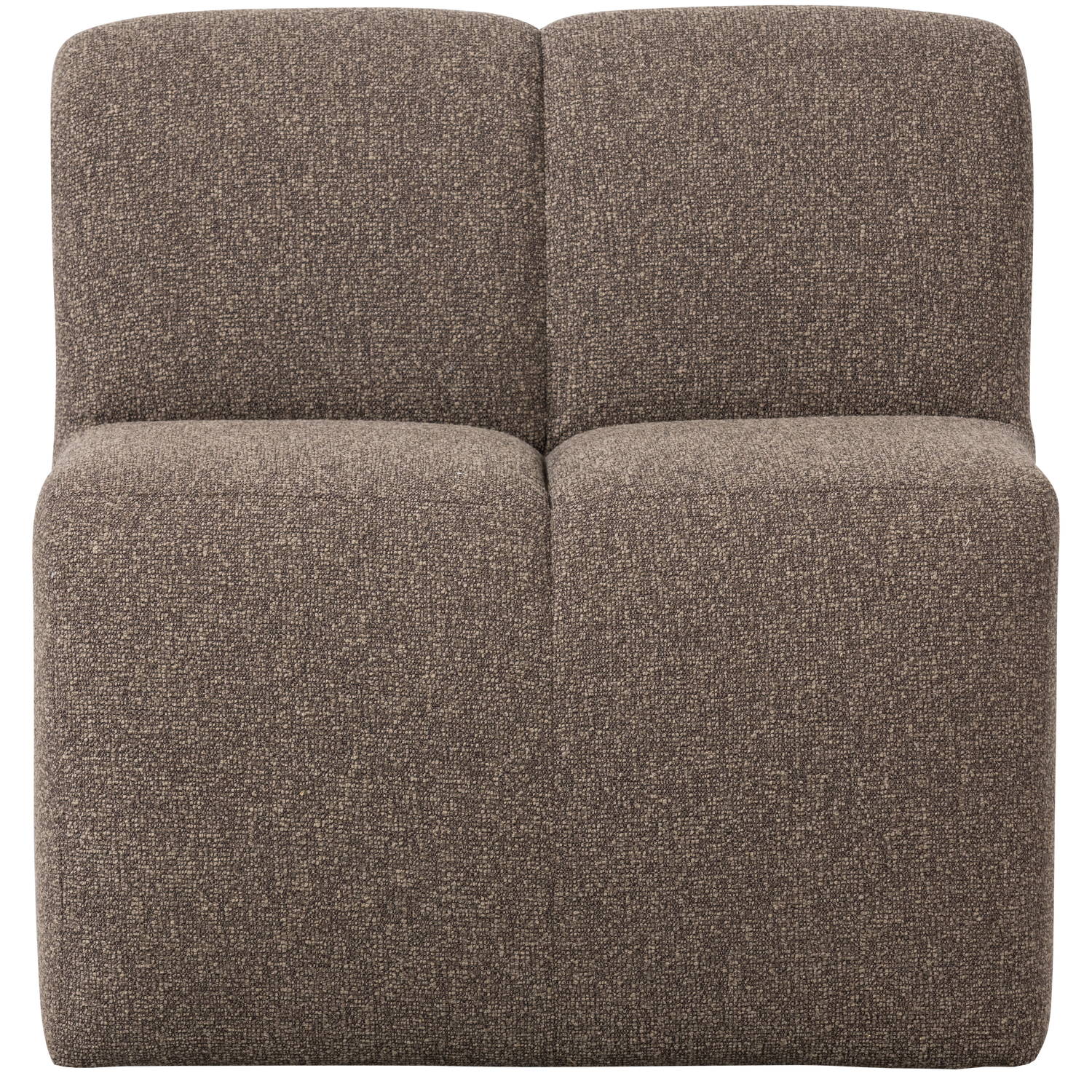 Woood | Eetbank Mojo 84cm met rugleuning boucle bruin melange