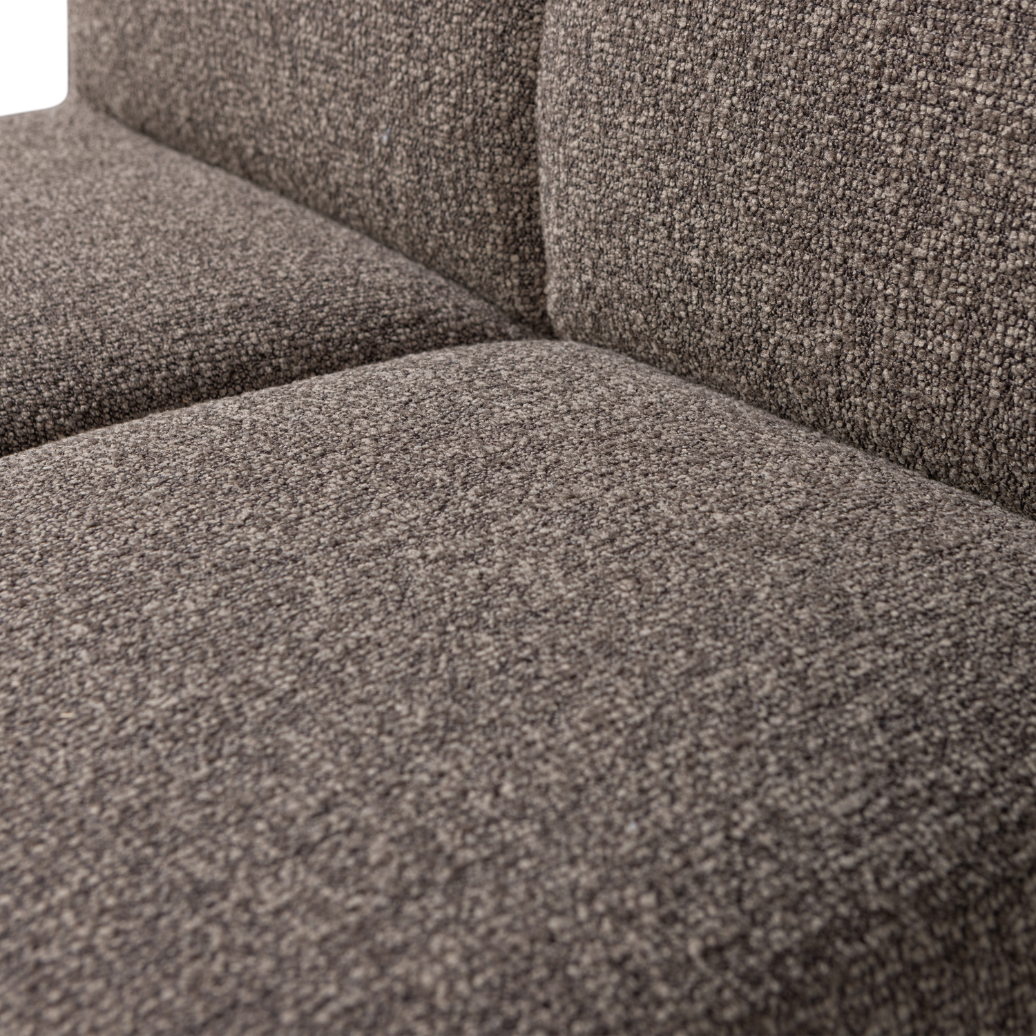 Woood | Eetbank Mojo 84cm met rugleuning boucle bruin melange