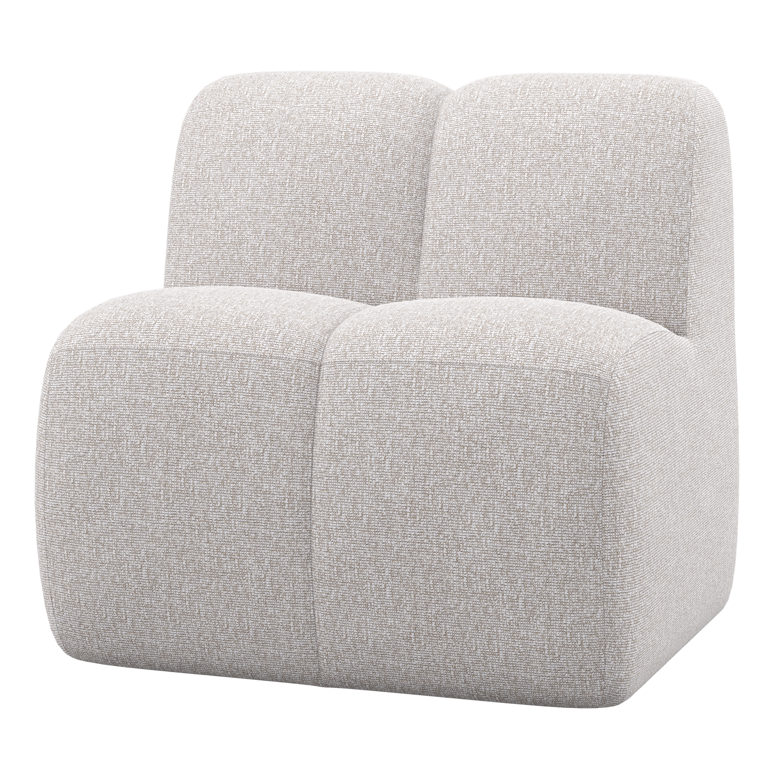 Woood | Eetbank Mojo 84cm met rugleuning boucle ecru melange