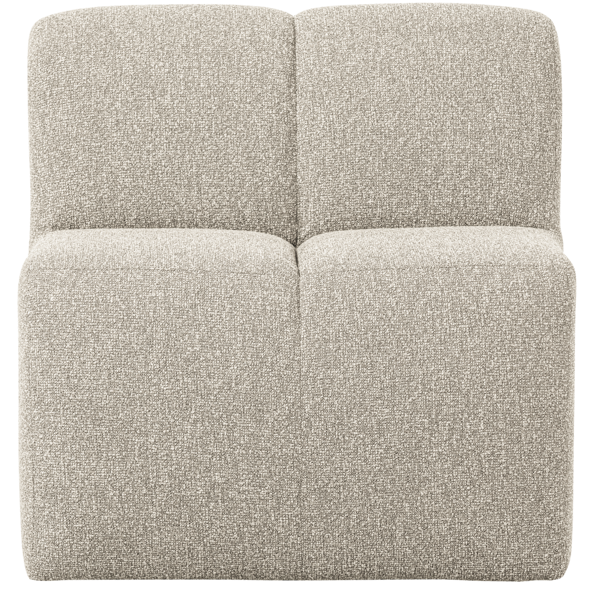 Woood | Eetbank Mojo 84cm met rugleuning boucle beige melange