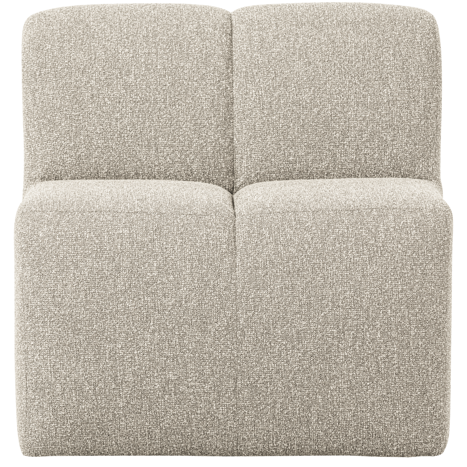 Woood | Eetbank Mojo 84cm met rugleuning boucle beige melange