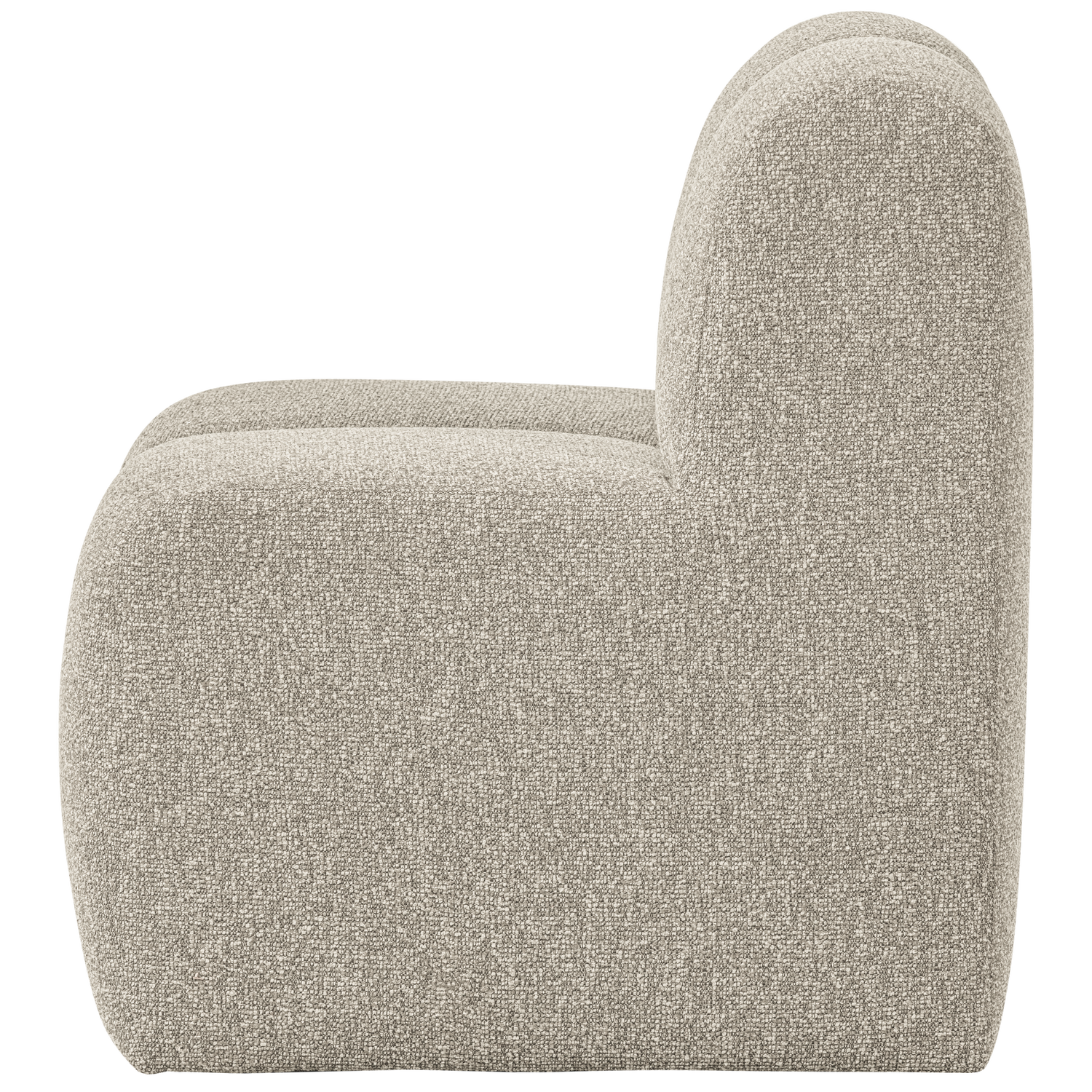 Woood | Eetbank Mojo 84cm met rugleuning boucle beige melange