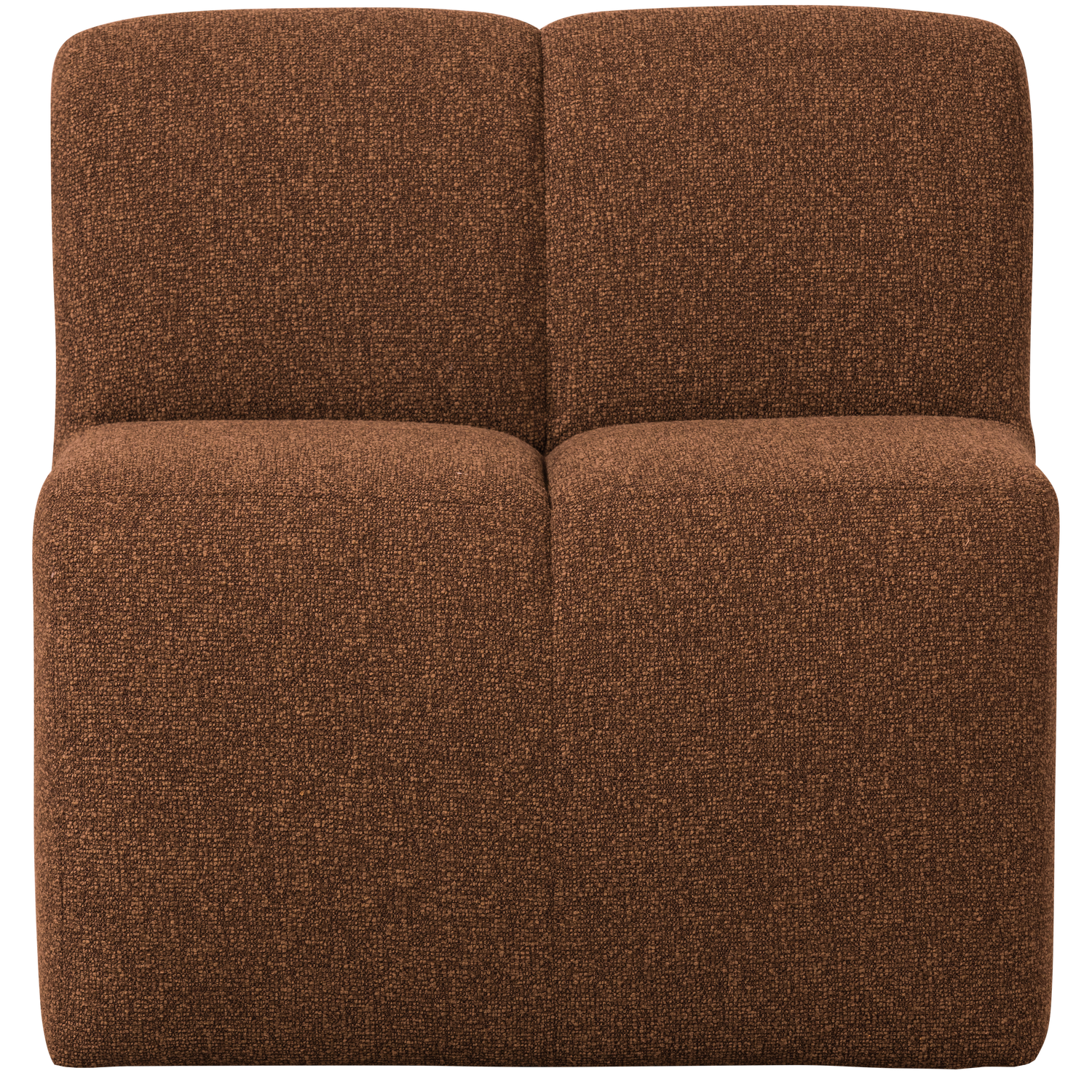 Woood | Eetbank Mojo 84cm met rugleuning boucle roestbruin melange