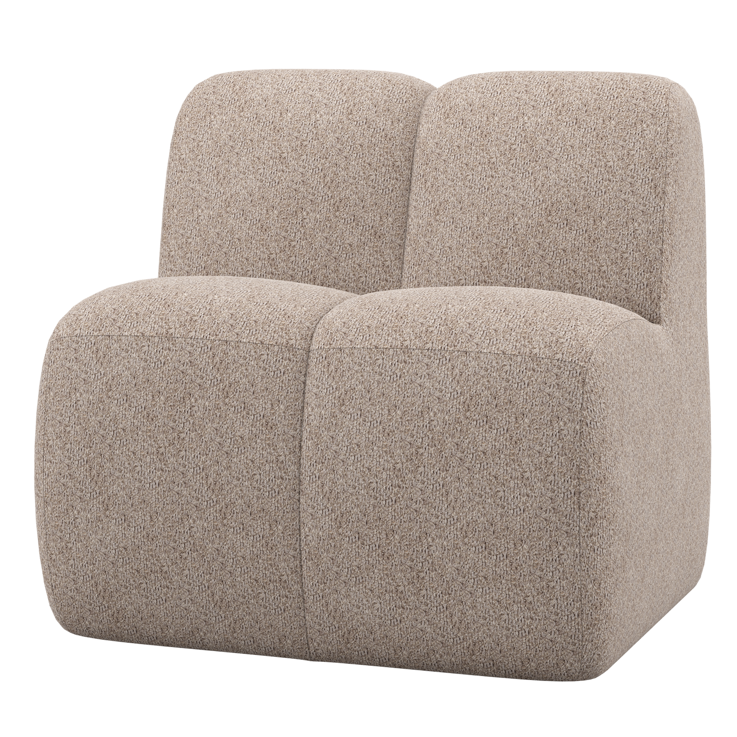 Woood | Eetbank Mojo 84cm met rugleuning wollig donkerzand
