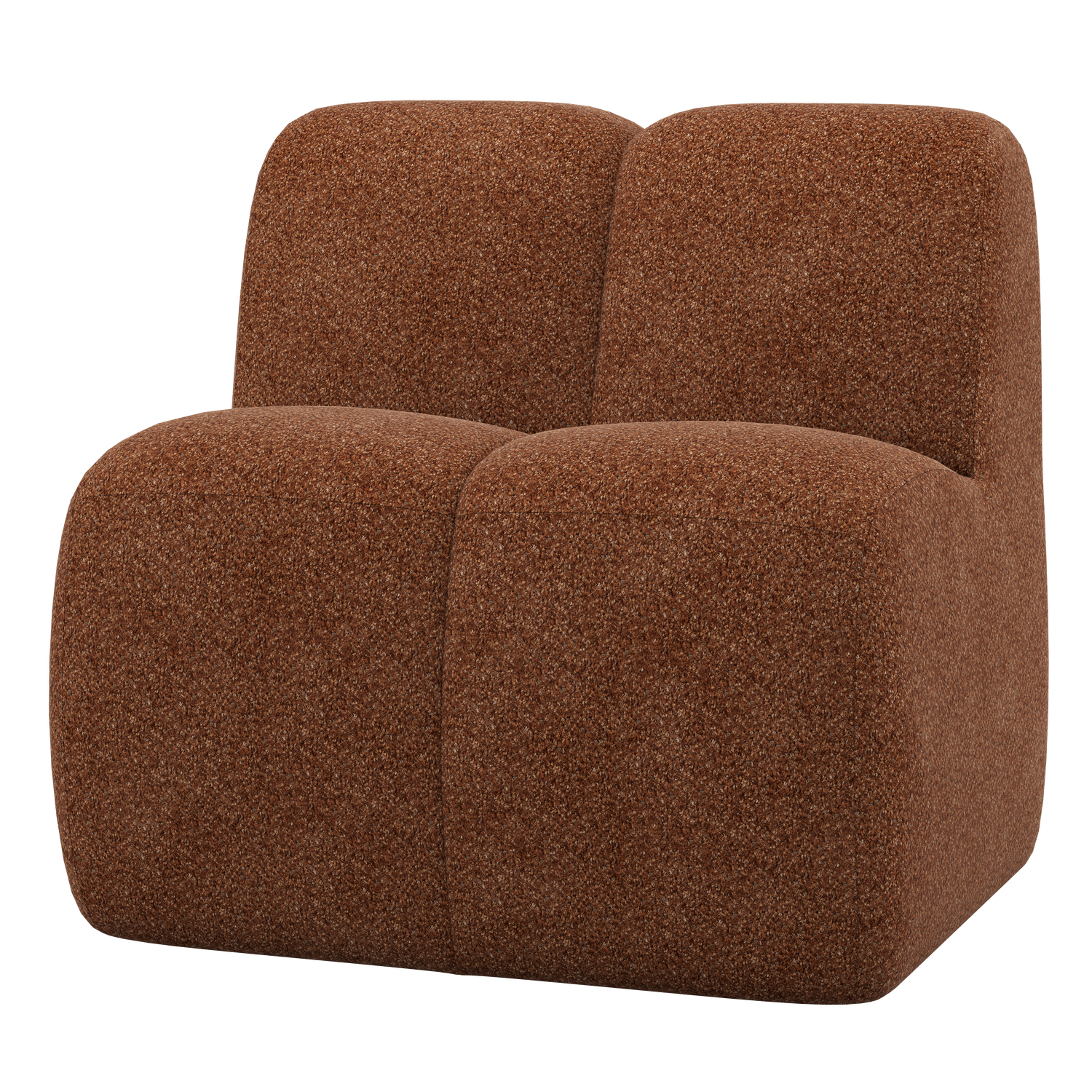 Woood | Eetbank Mojo 84cm met rugleuning wollig roestbruin