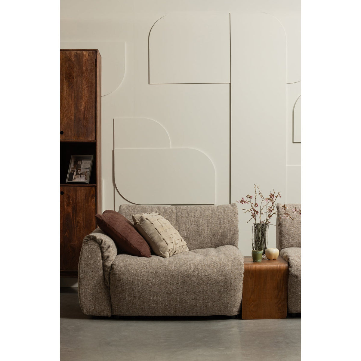 Woood | 1-Zits element Baggy met arm links bruin melange
