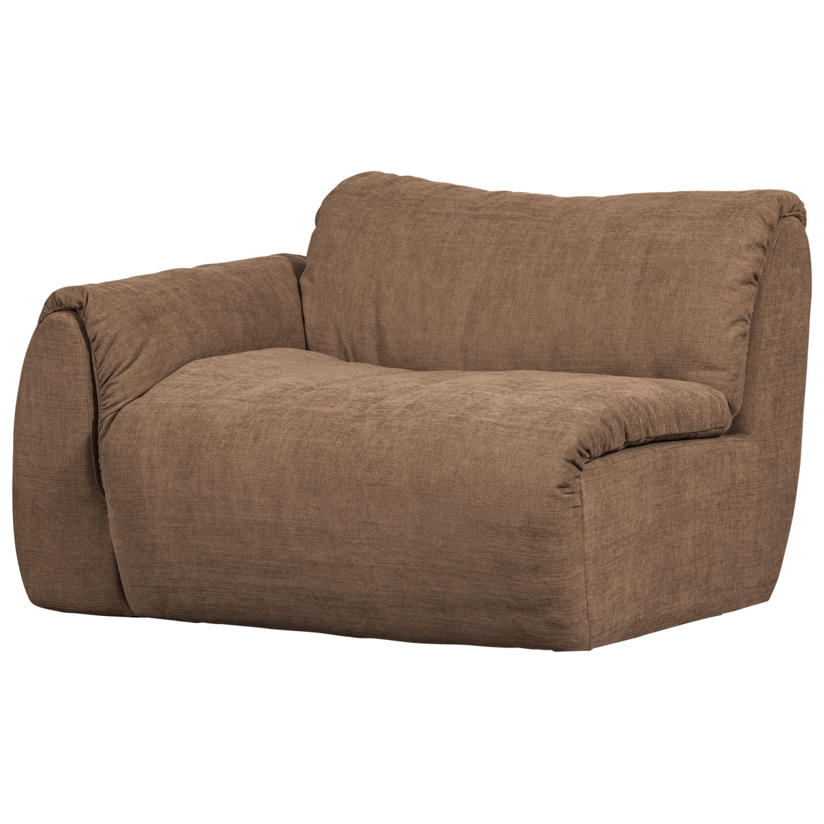Woood | 1-Zits element Baggy met arm links geweven chenille bruin