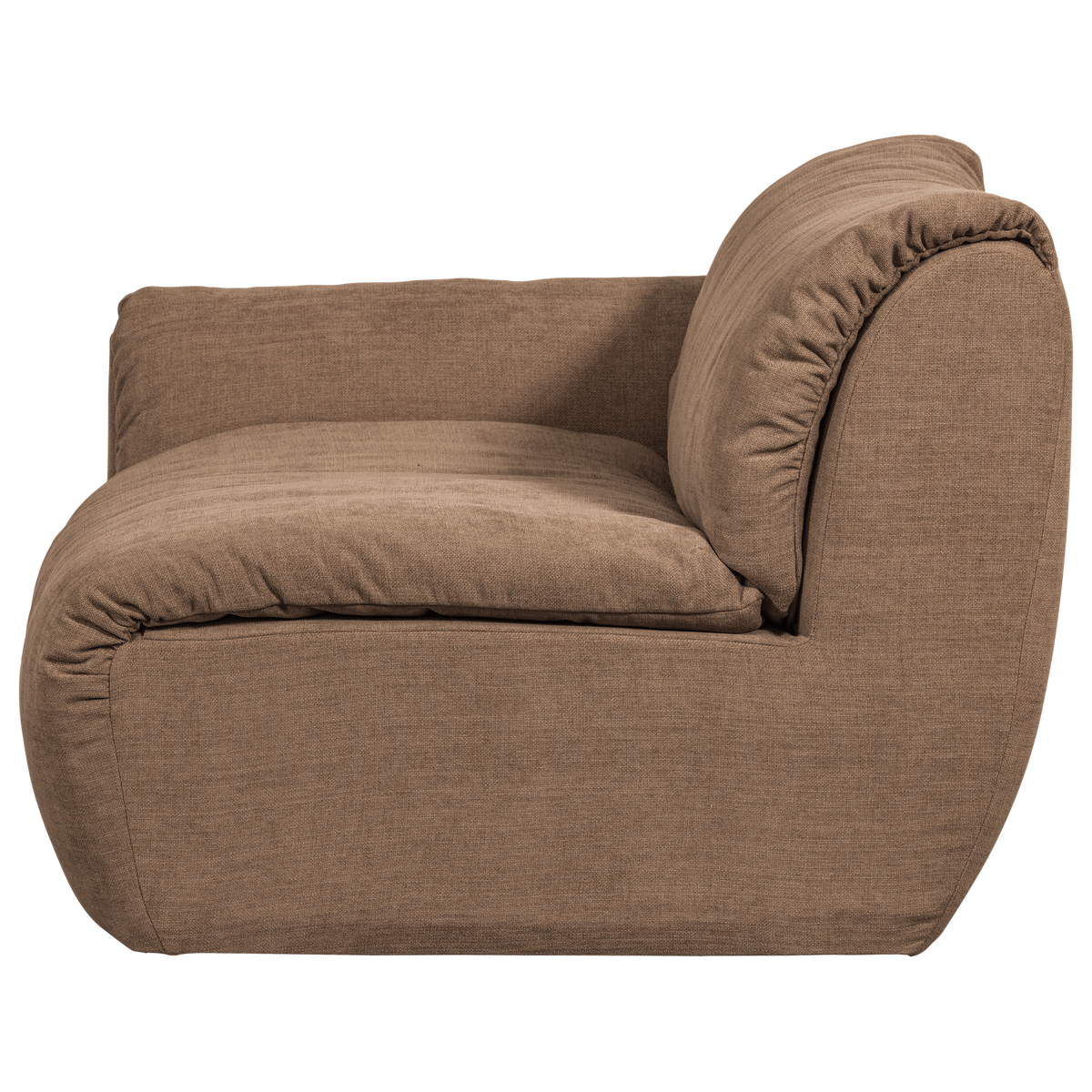 Woood | 1-Zits element Baggy met arm links geweven chenille bruin