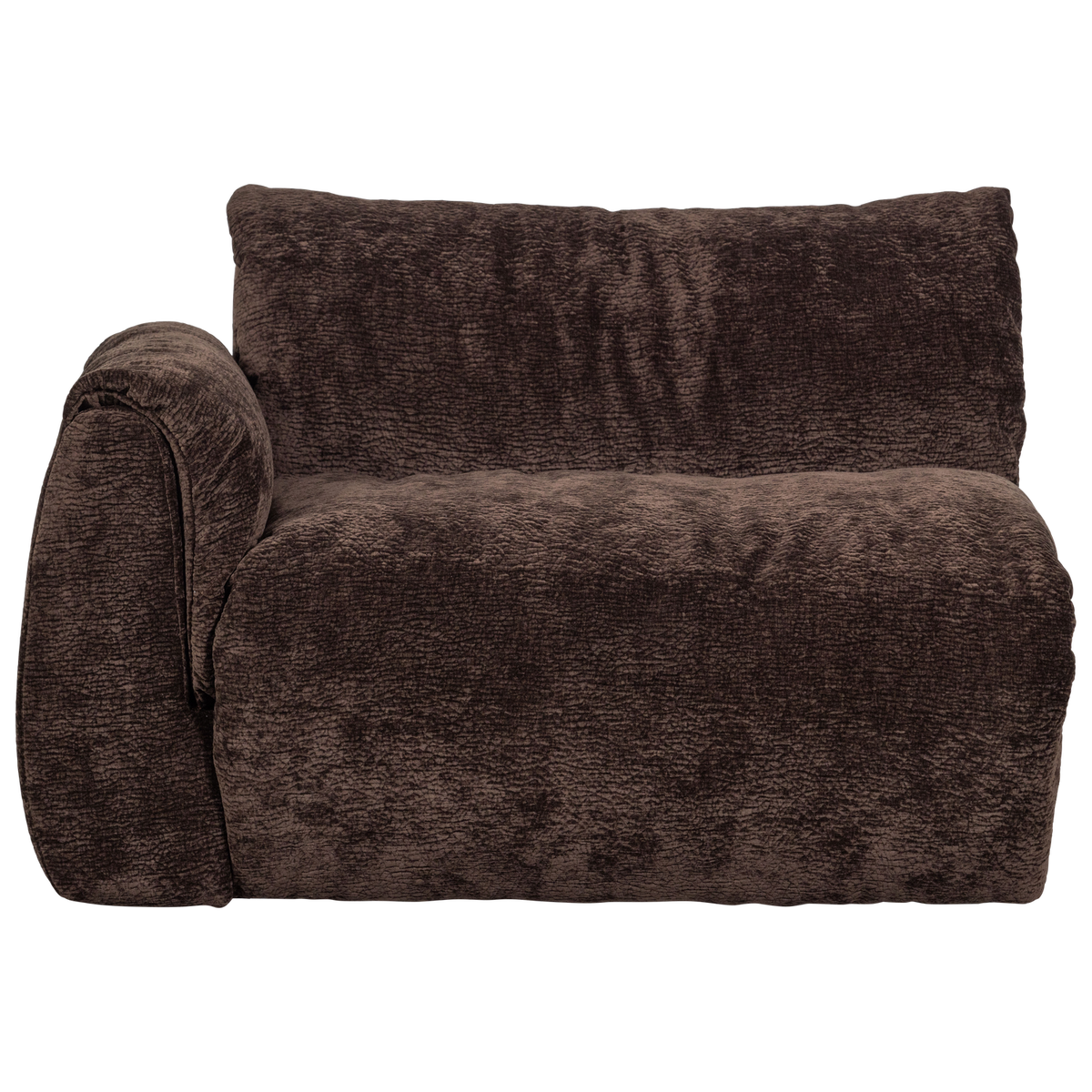 Woood | 1-Zits element Baggy met arm links 3D chenille donkerbruin