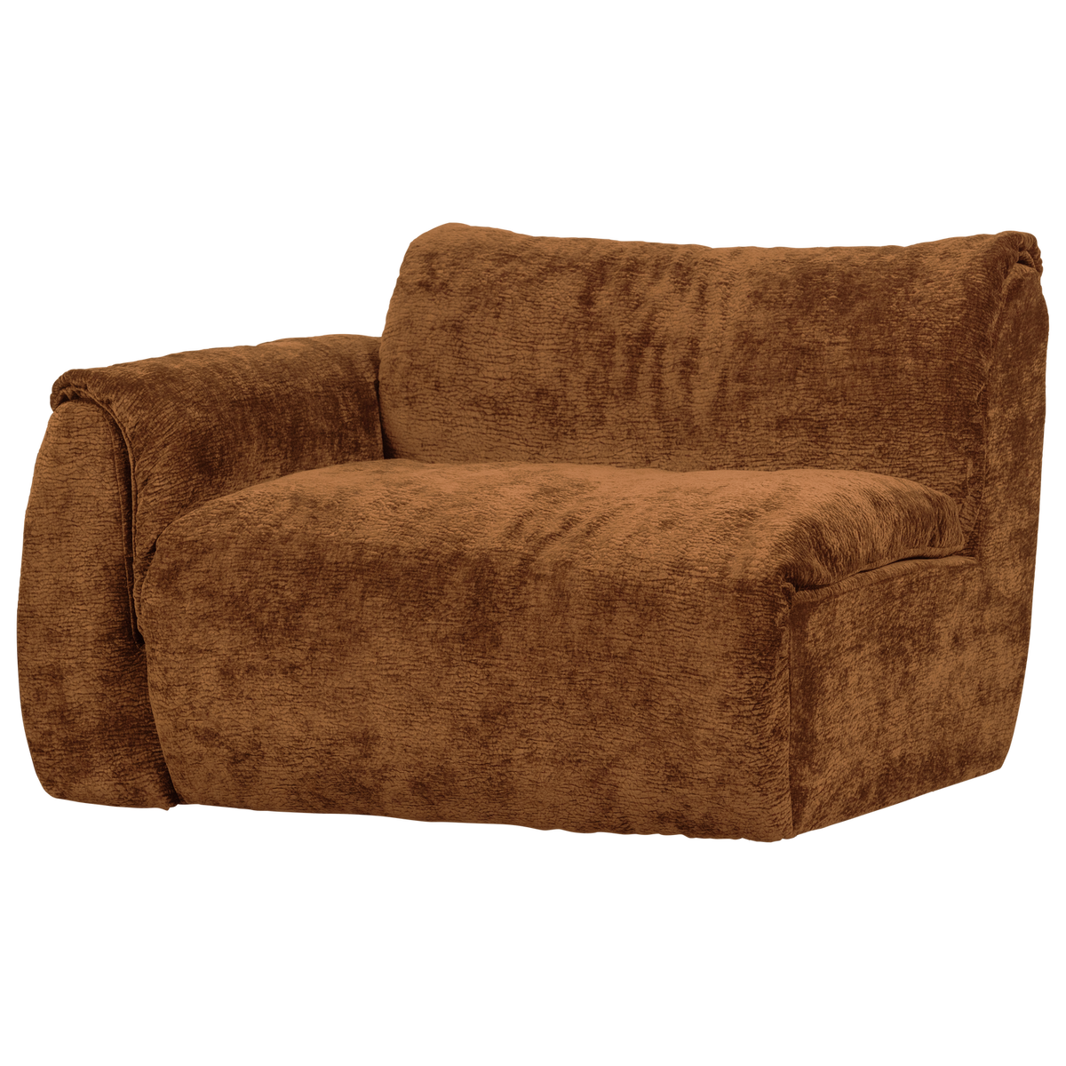 Woood | 1-Zits element Baggy met arm links 3D chenille middenbruin