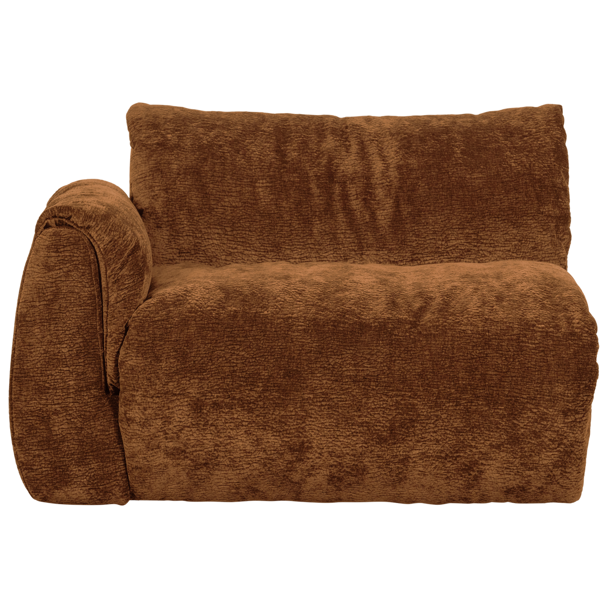 Woood | 1-Zits element Baggy met arm links 3D chenille middenbruin