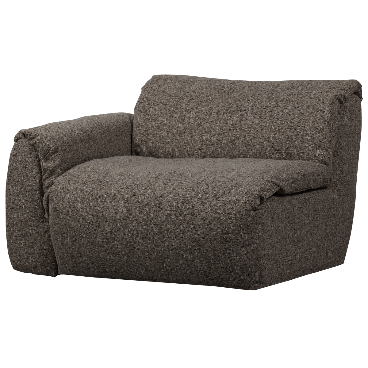 Woood | 1-Zits element Baggy met arm links warmgrijs melange