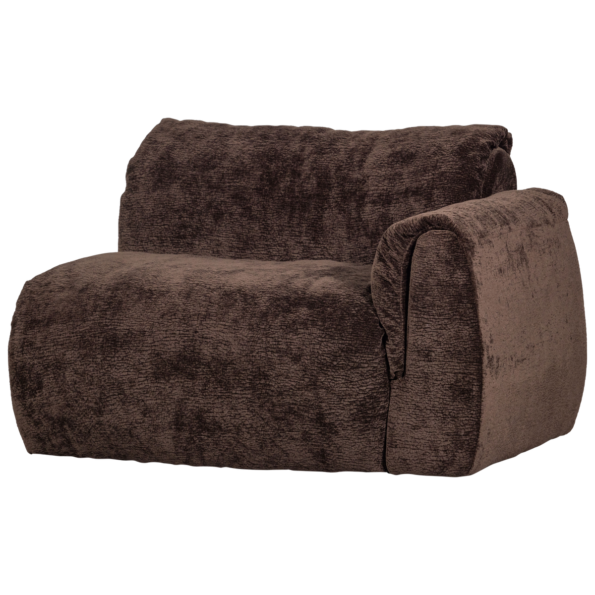 Woood | 1-Zits element Baggy met arm rechts 3D chenille donkerbruin