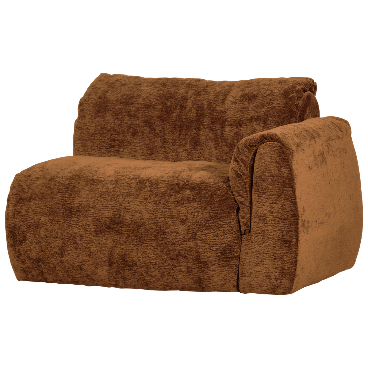 Woood | 1-Zits element Baggy met arm rechts 3D chenille middenbruin