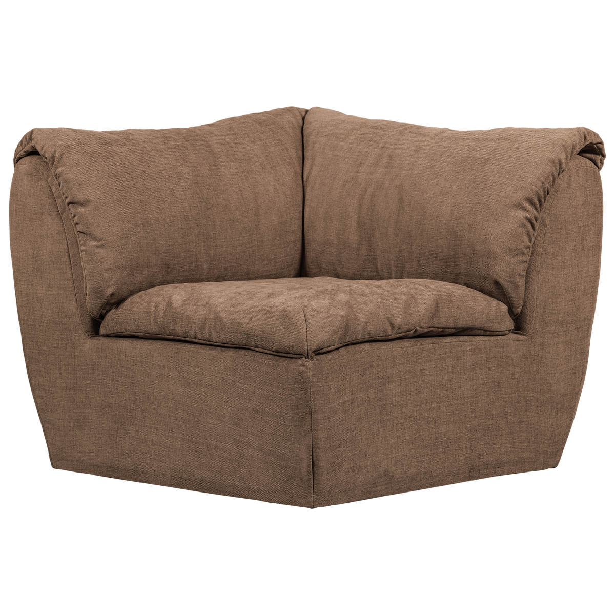 Woood | Hoekelement Baggy geweven chenille bruin
