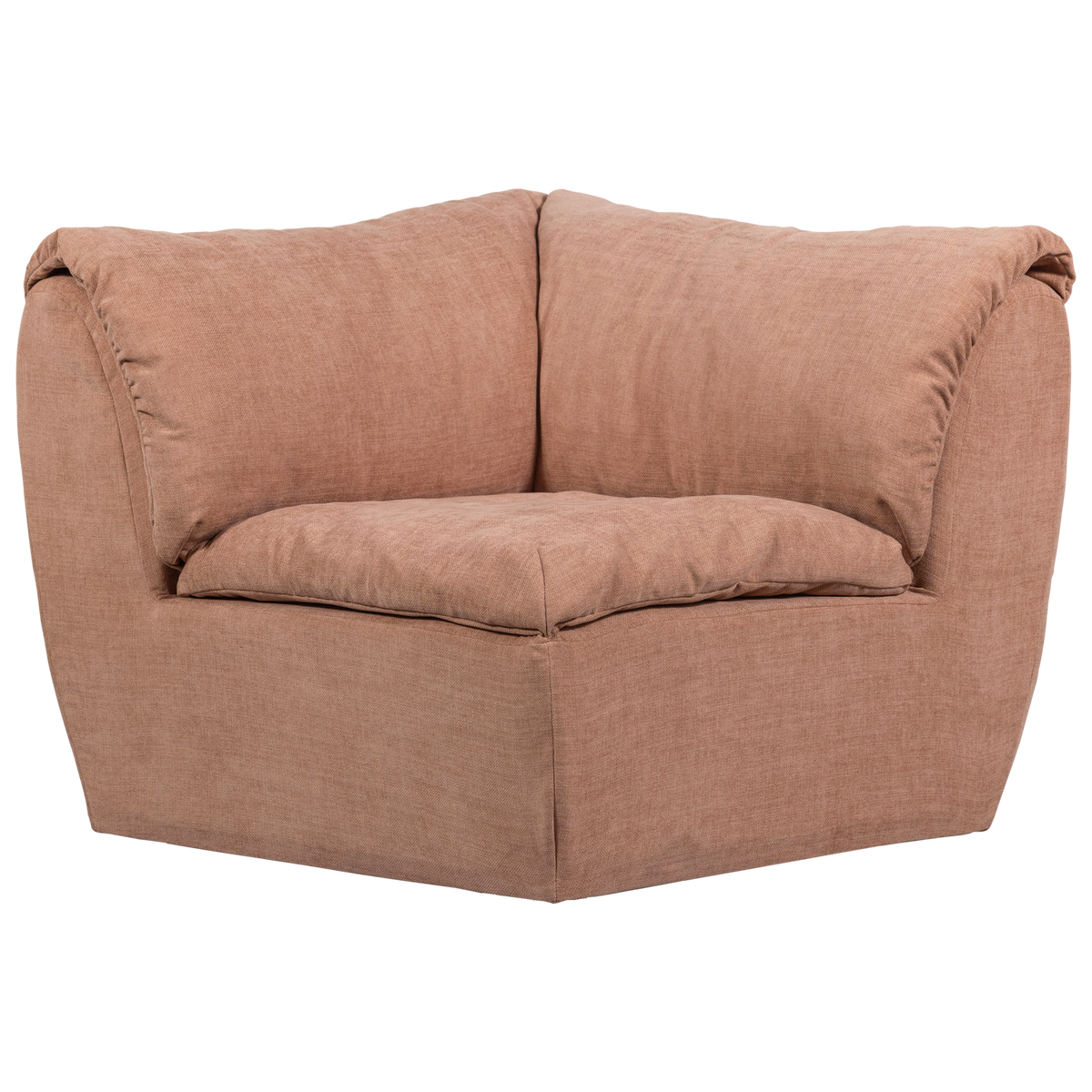 Woood | Hoekelement Baggy geweven chenille oudroze