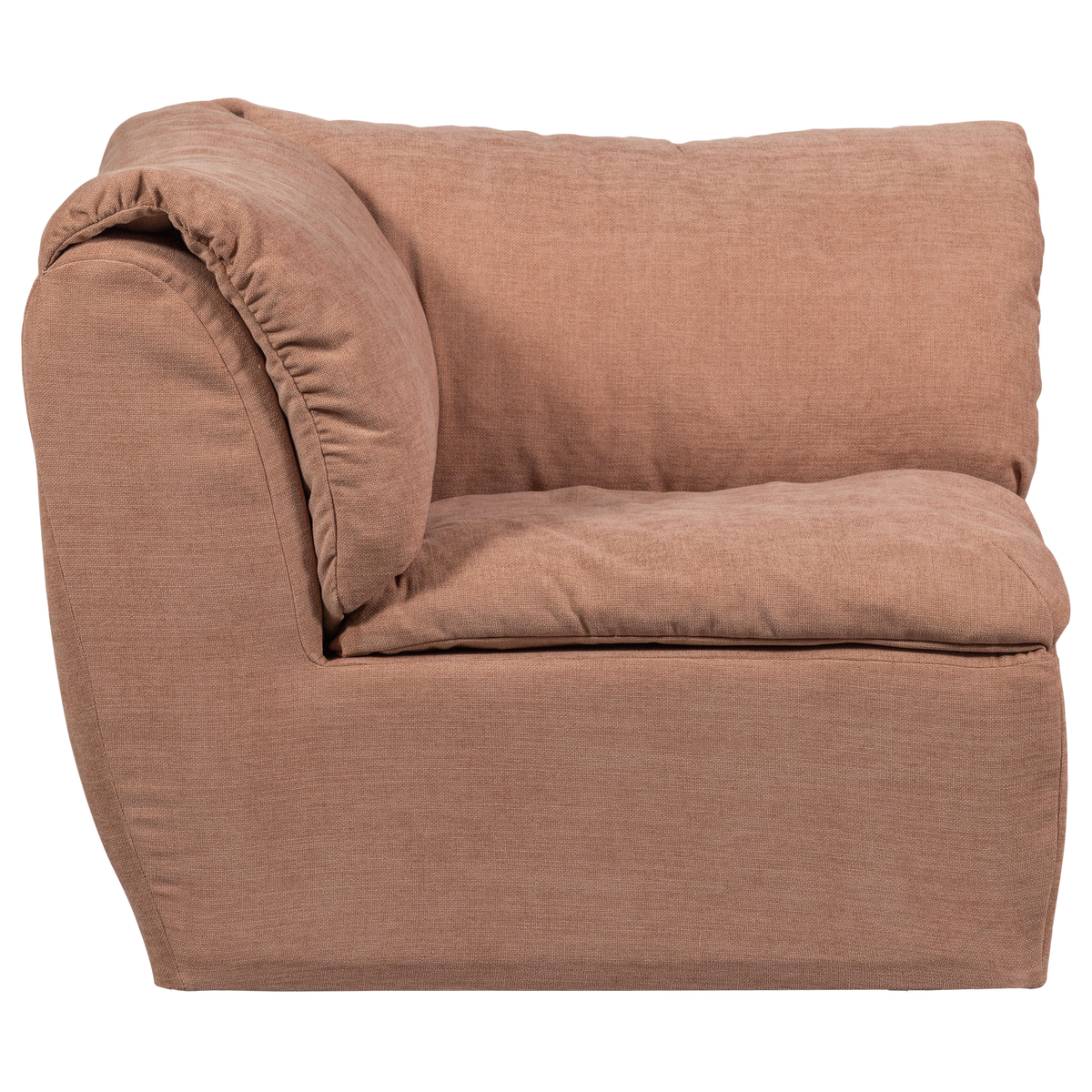 Woood | Hoekelement Baggy geweven chenille oudroze