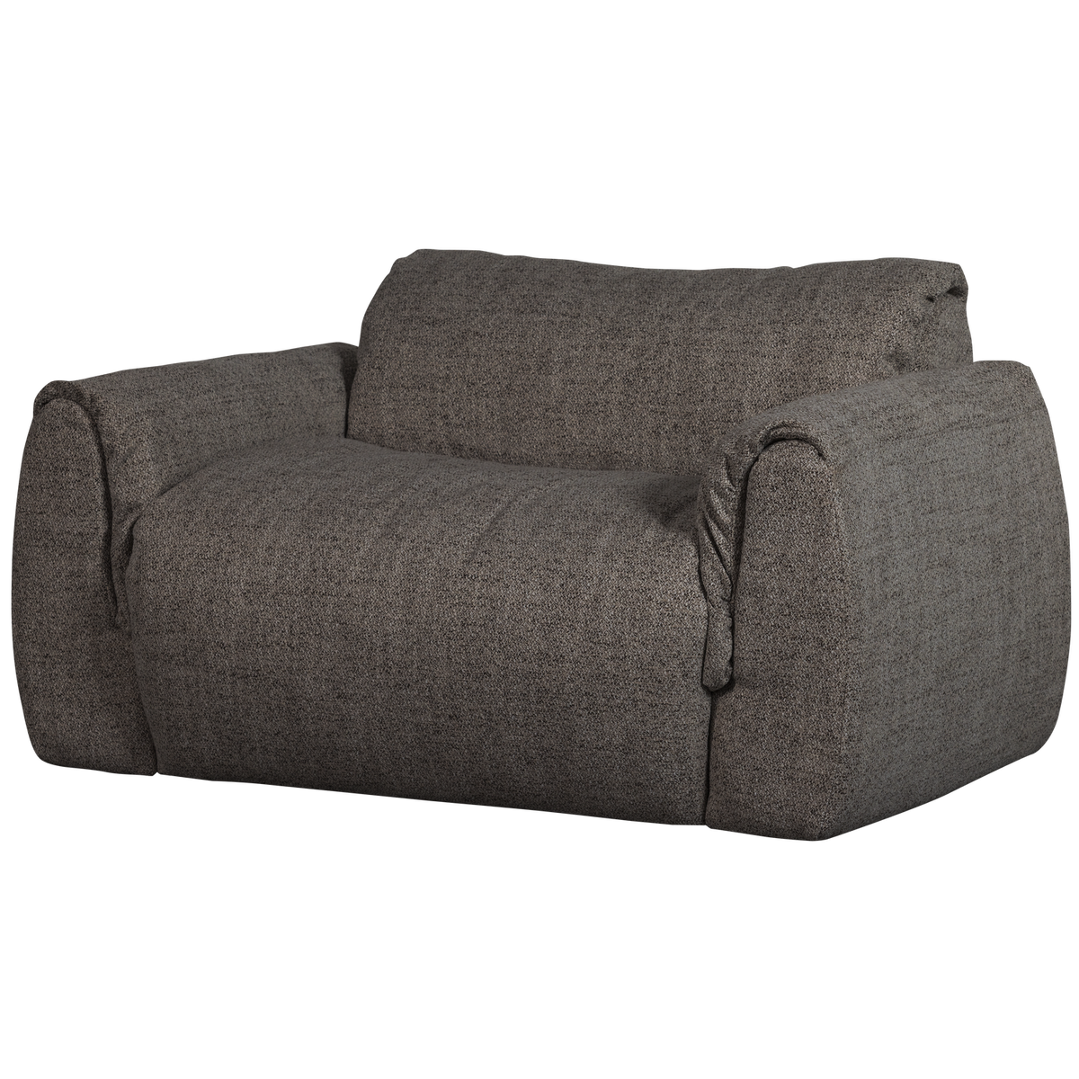 Woood | Loveseat Baggy geweven stof warmgrijs melange