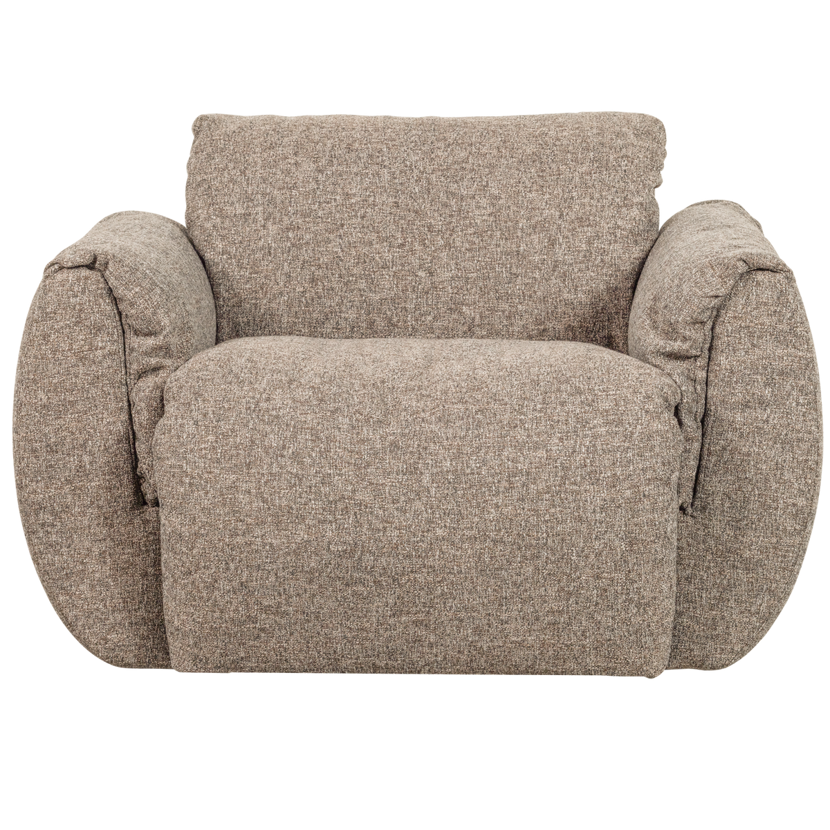 Woood | Draaifauteuil Baggy geweven stof bruin melange