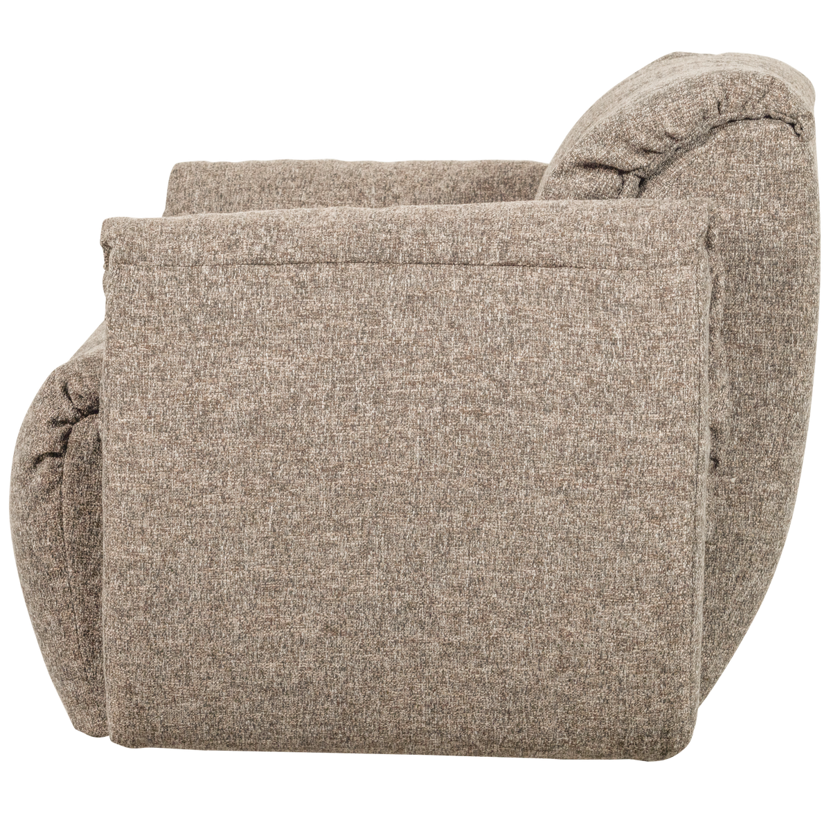 Woood | Draaifauteuil Baggy geweven stof bruin melange