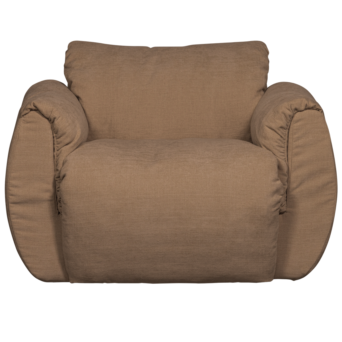 Woood | Draaifauteuil Baggy geweven chenille bruin