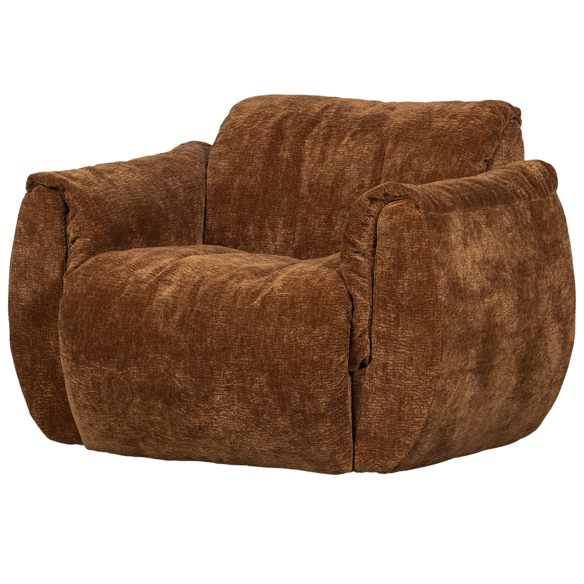 Woood | Draaifauteuil Baggy 3D chenille middenbruin