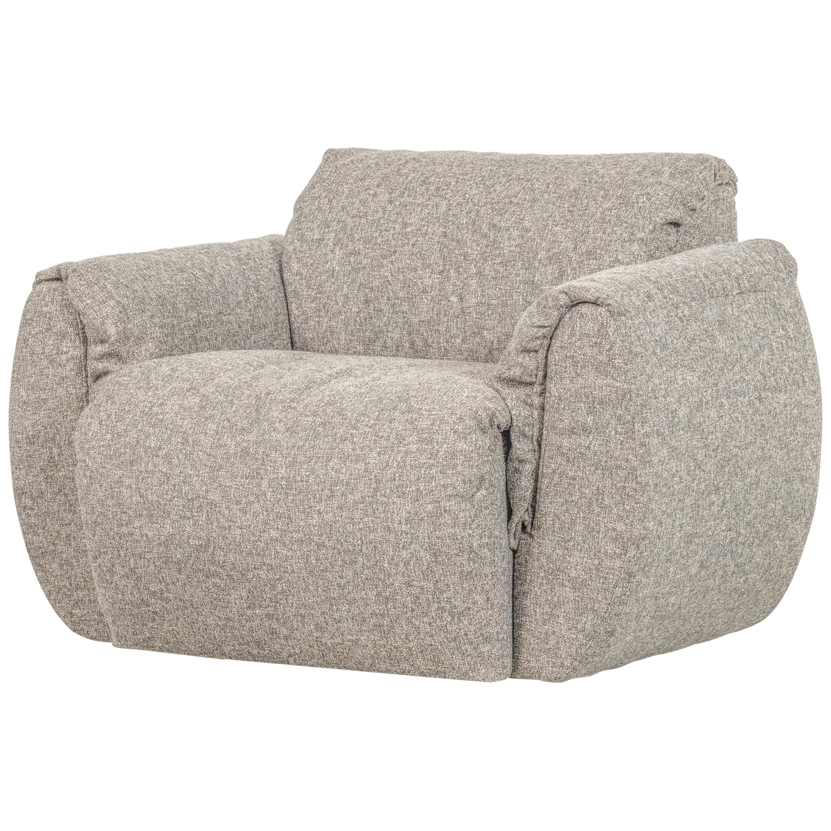 Woood | Draaifauteuil Baggy geweven stof naturel melange